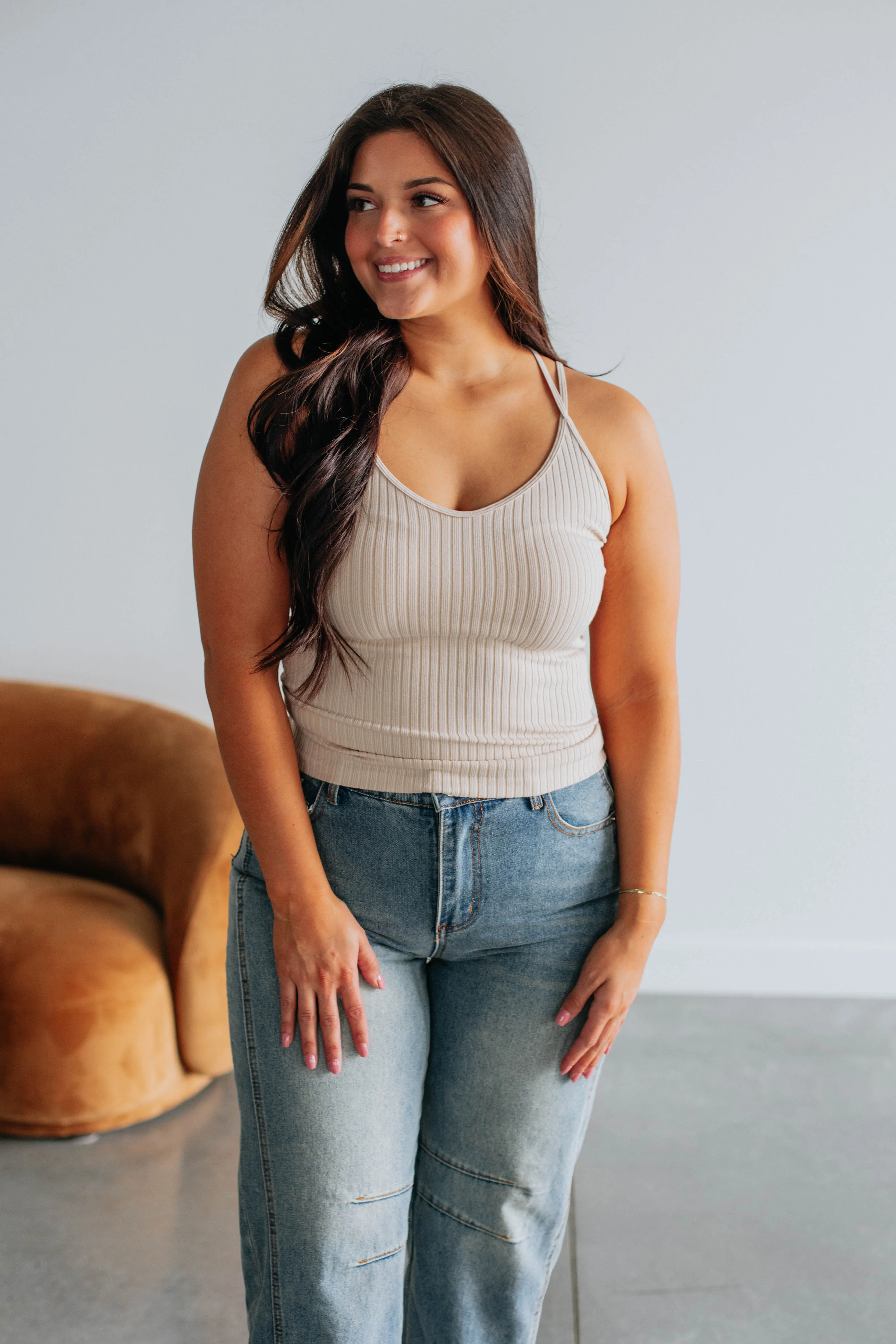 Fine Line Tank - Natural sold by Wild Oak Boutique product image thumbnail 5