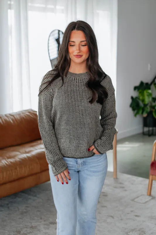 Jenzi Knit Sweater - Black Mix sold by Wild Oak Boutique