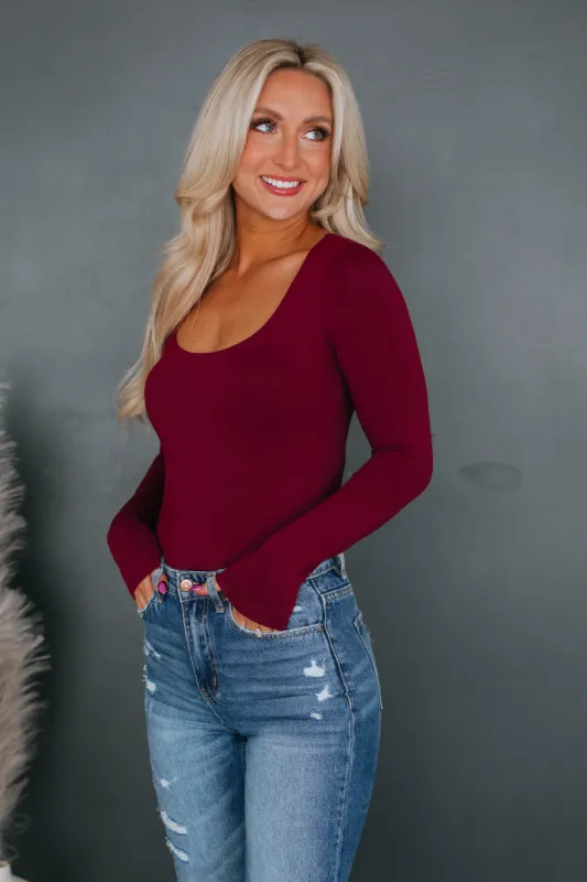 Kalinda Bodysuit - Wine sold by Wild Oak Boutique