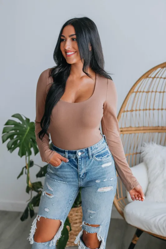 Kalinda Bodysuit - Mocha sold by Wild Oak Boutique