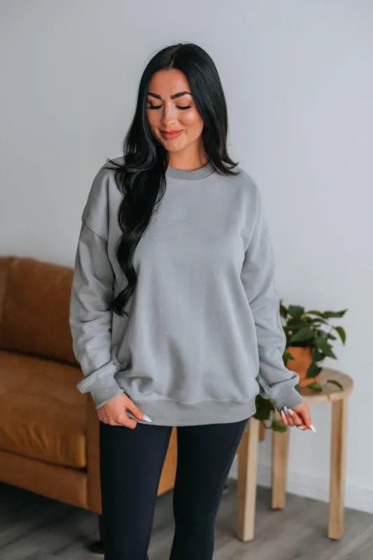 Lylan Sweatshirt - Grey sold by Wild Oak Boutique