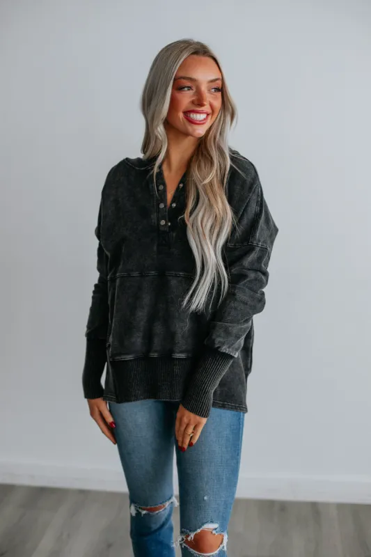 Talisha Hoodie - Black sold by Wild Oak Boutique