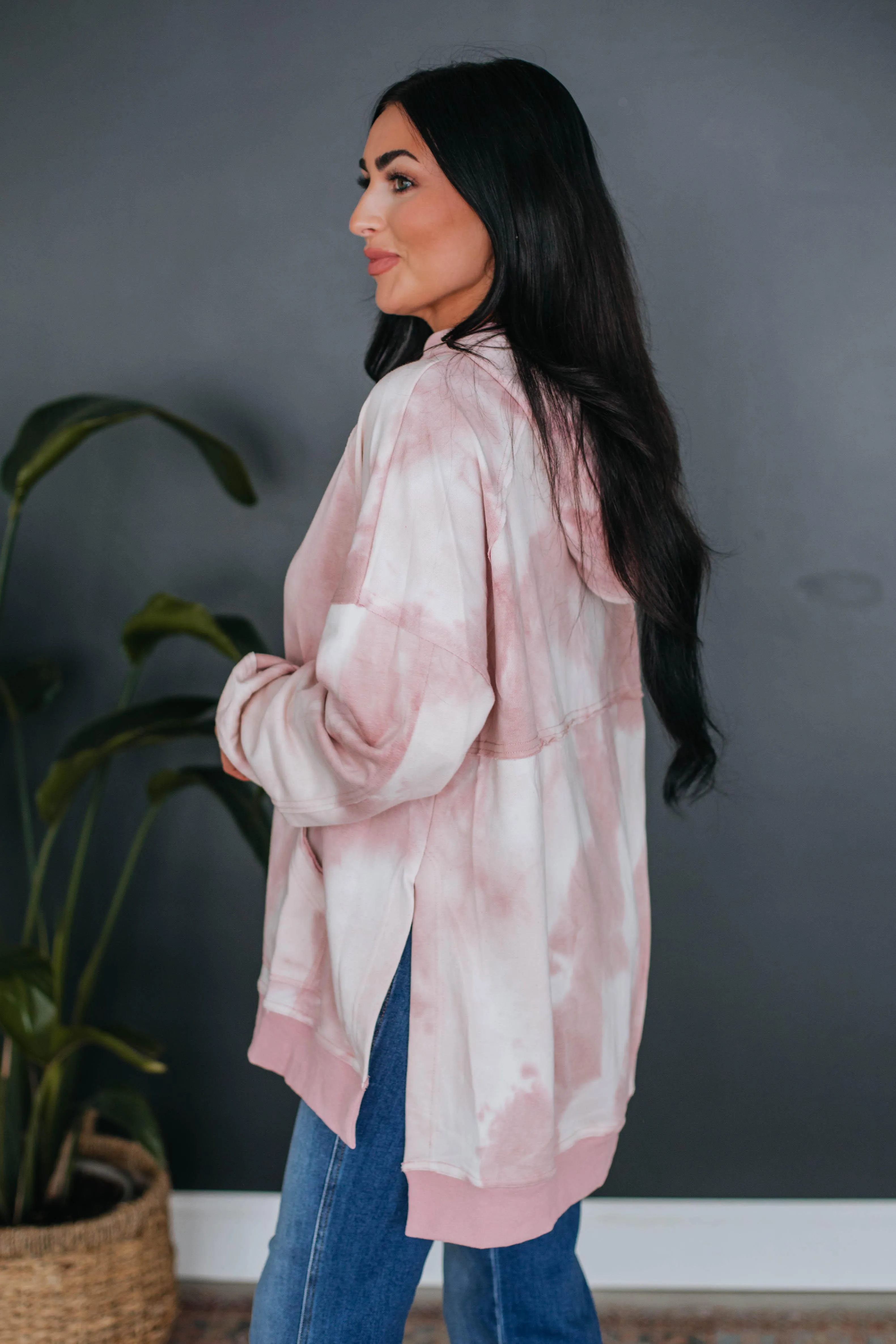 Leylan Tie-Dye Hoodie - Pink sold by Wild Oak Boutique product image thumbnail 3