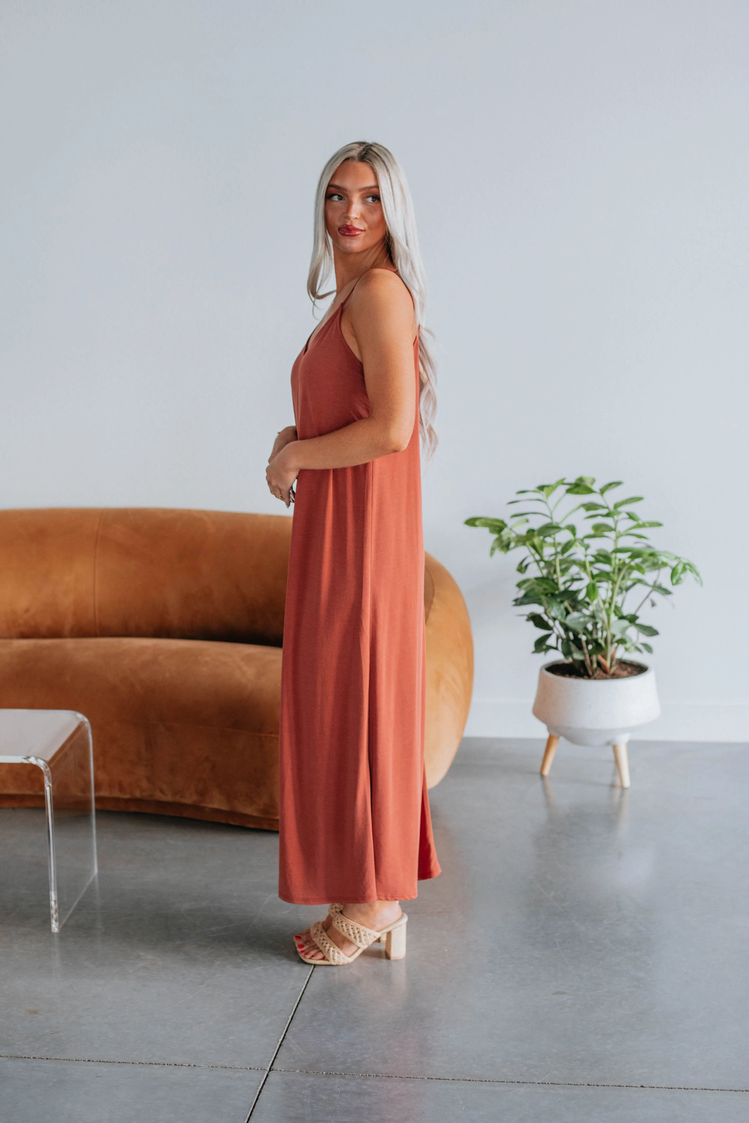 June Maxi Dress - Brick sold by Wild Oak Boutique product image thumbnail 2