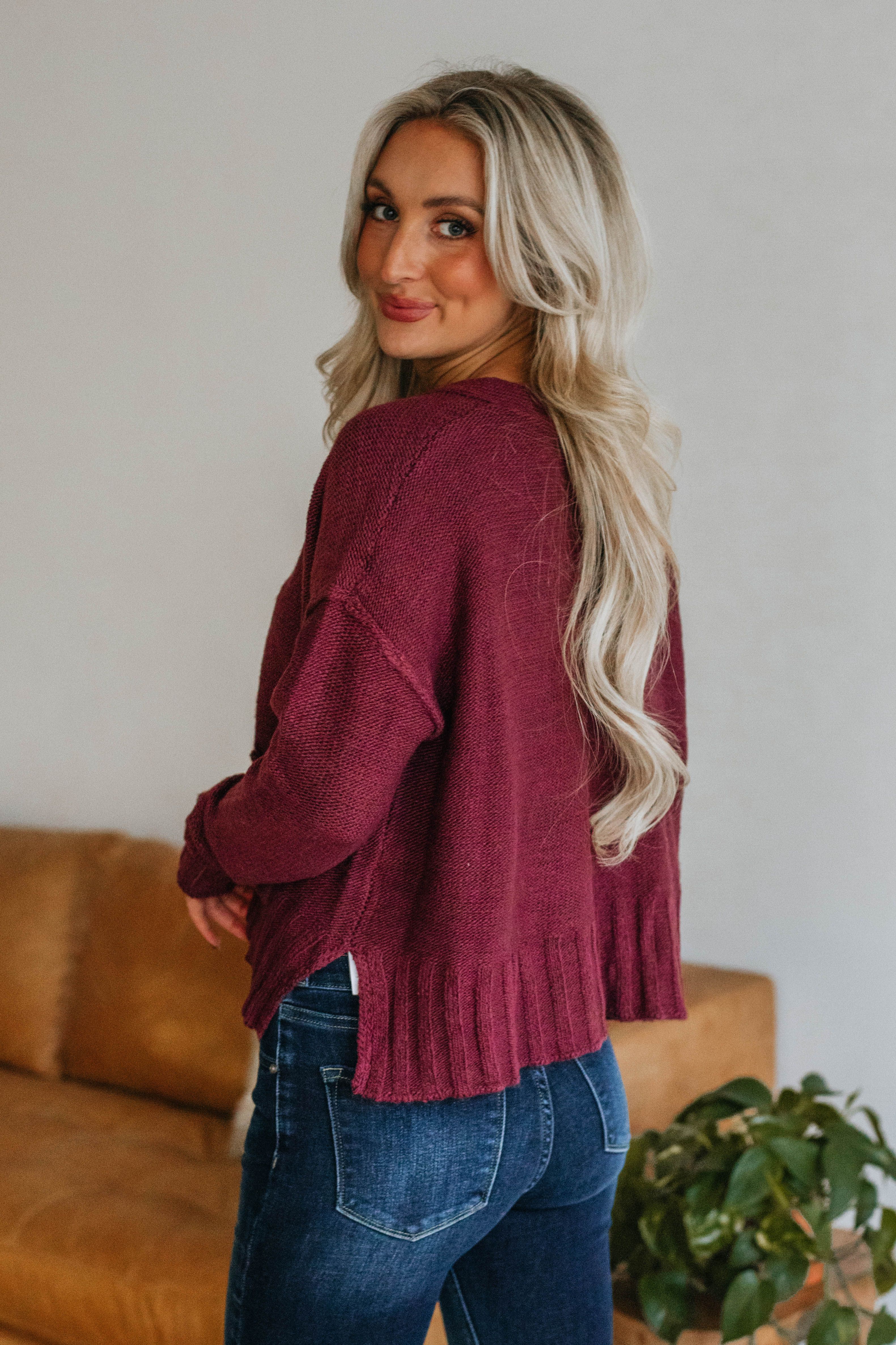 Monty Cardigan - Wine sold by Wild Oak Boutique product image thumbnail 4