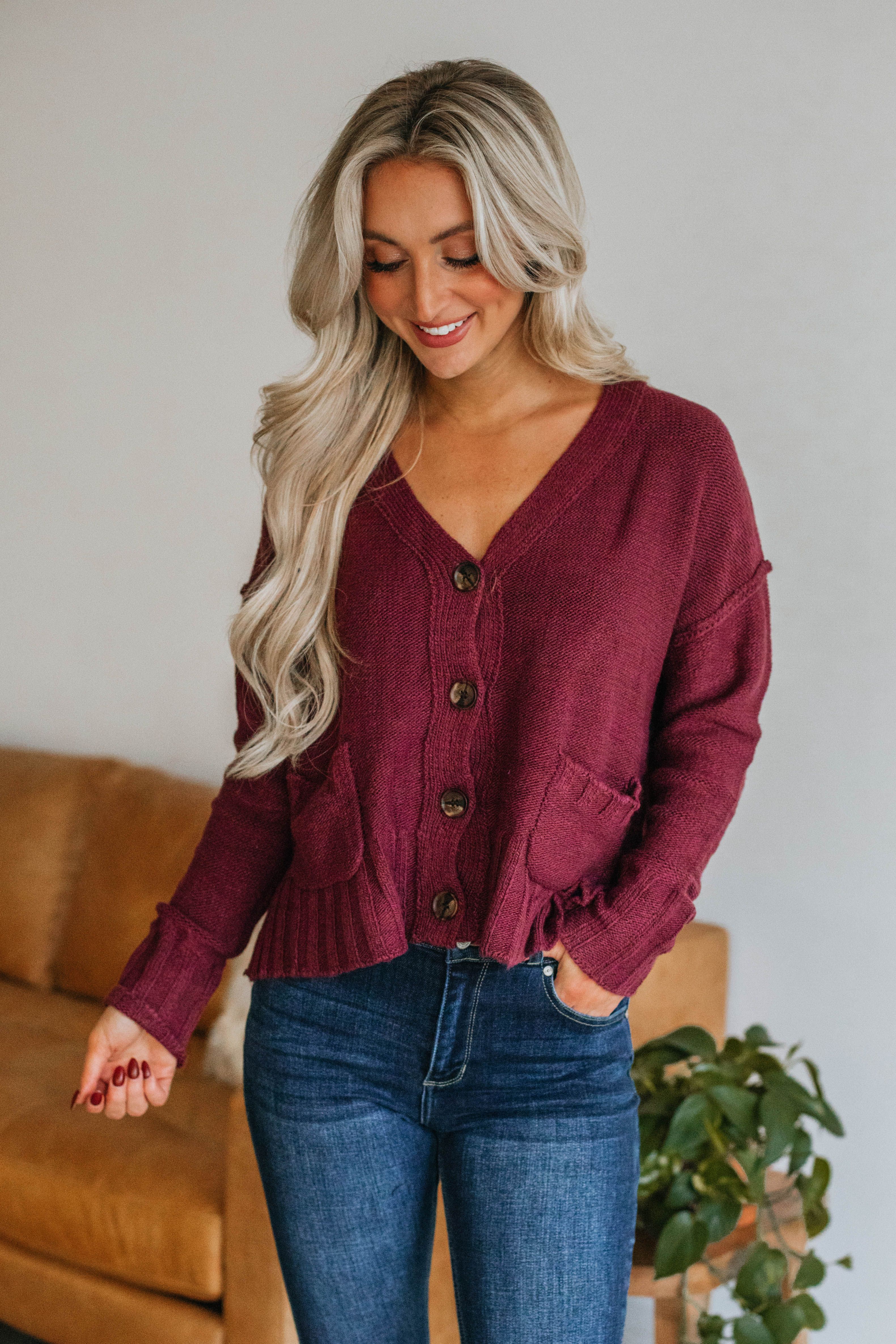 Monty Cardigan - Wine sold by Wild Oak Boutique