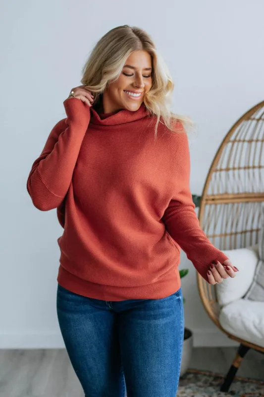 Gretchen Dolman Sweater - Spice sold by Wild Oak Boutique