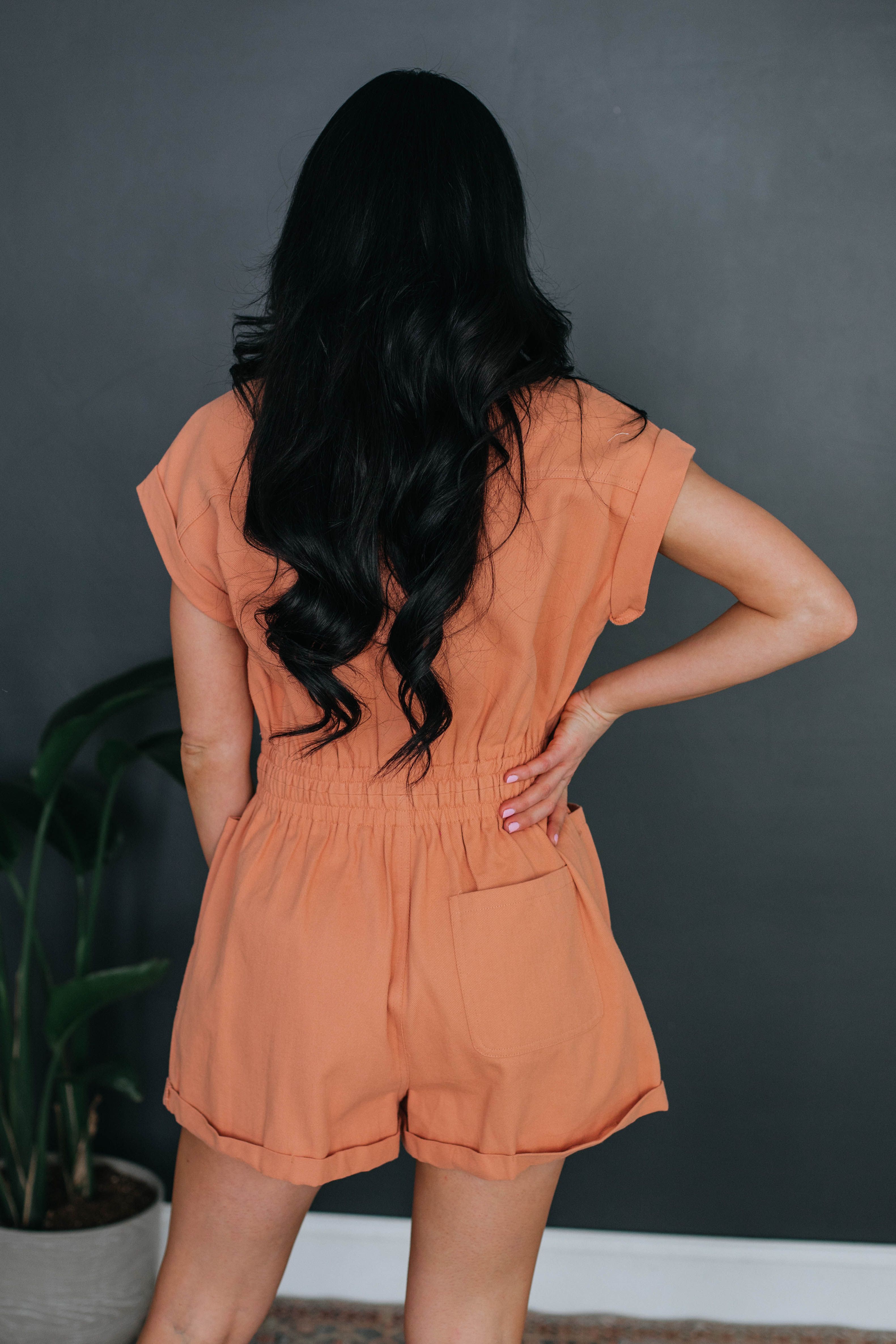 Going Places Romper - Coral sold by Wild Oak Boutique product image thumbnail 5