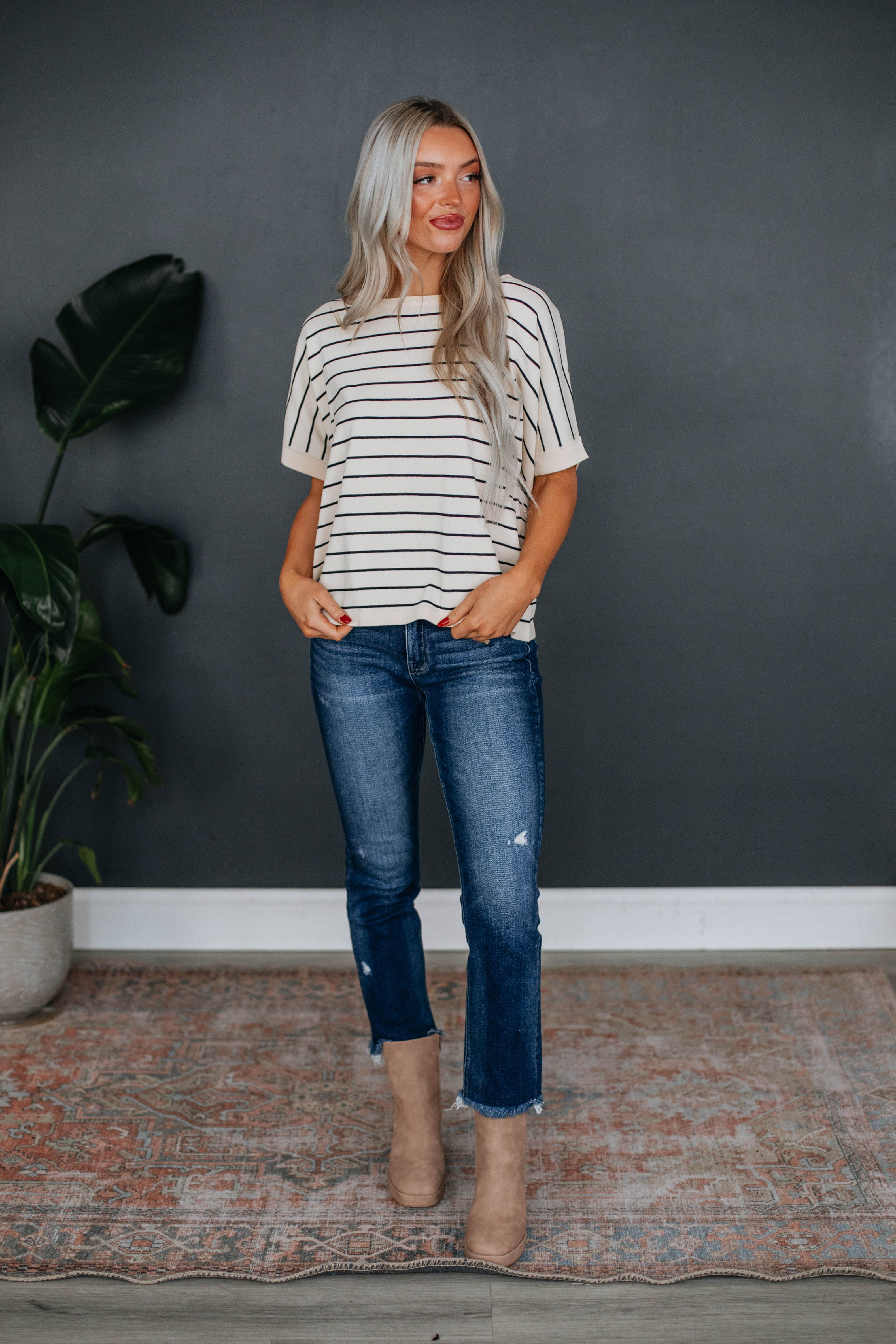 Shaylan Striped Top sold by Wild Oak Boutique product image thumbnail 2