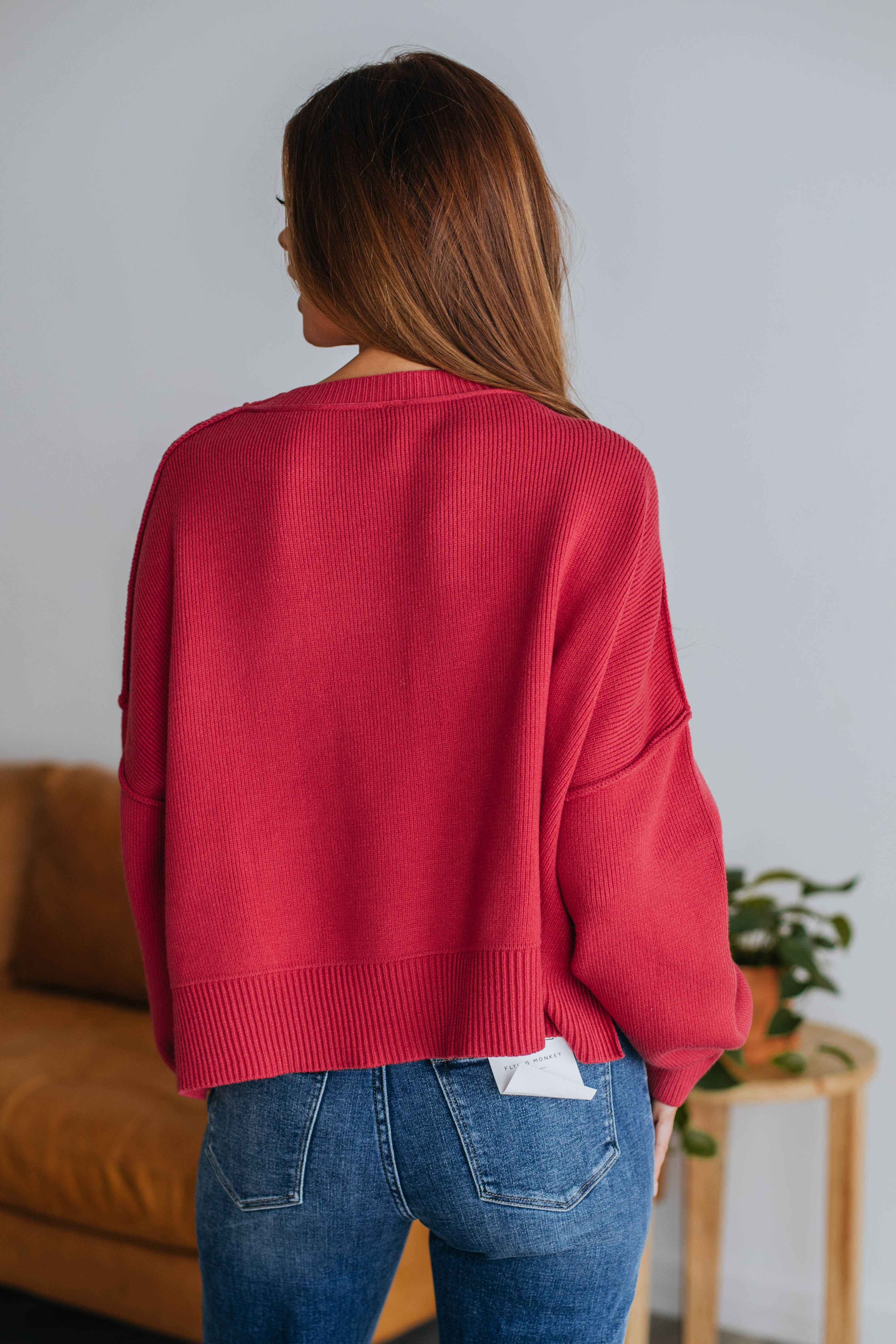 Liana Sweater - Berry sold by Wild Oak Boutique product image thumbnail 3