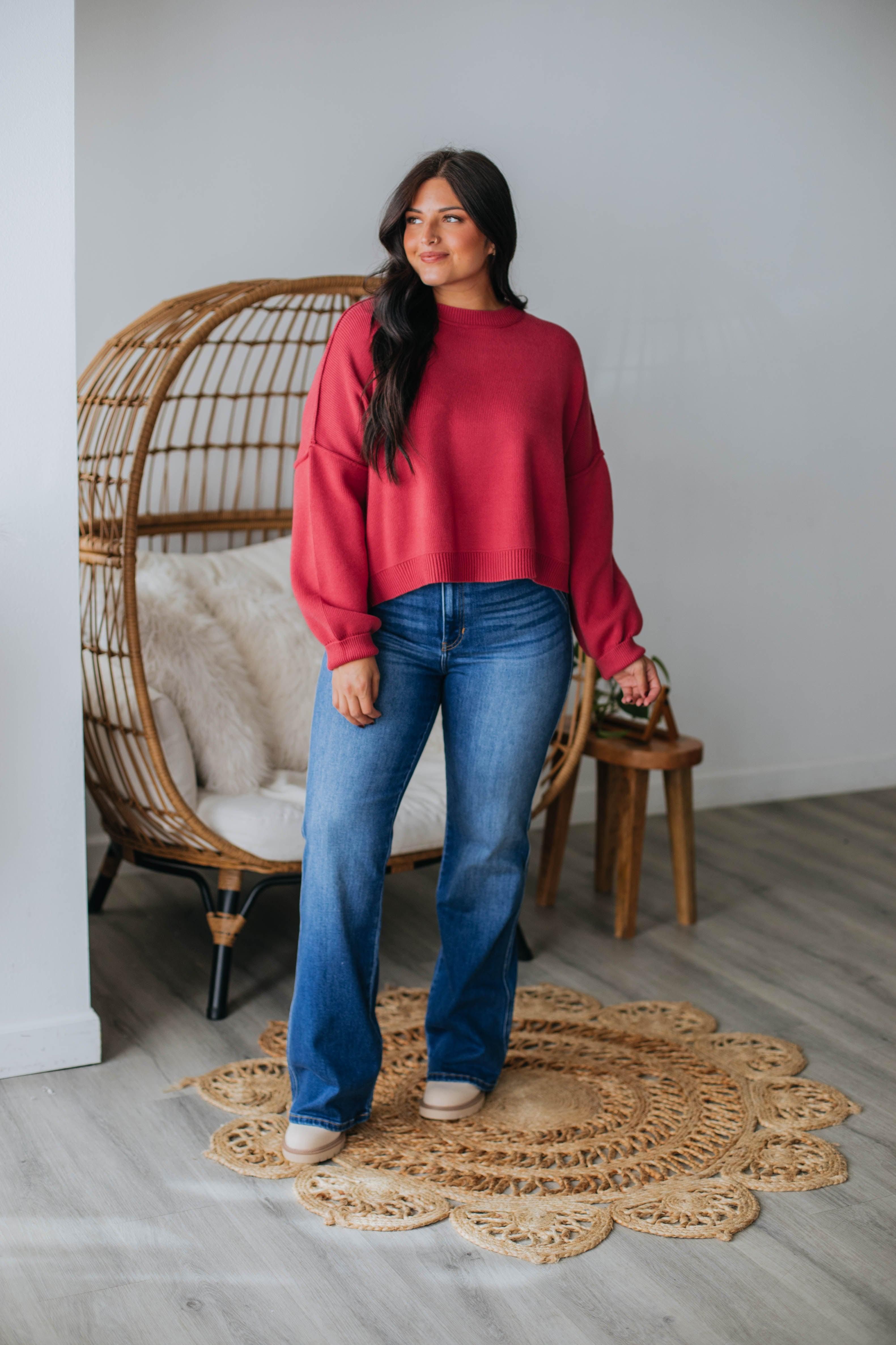 Liana Sweater - Berry sold by Wild Oak Boutique product image thumbnail 5