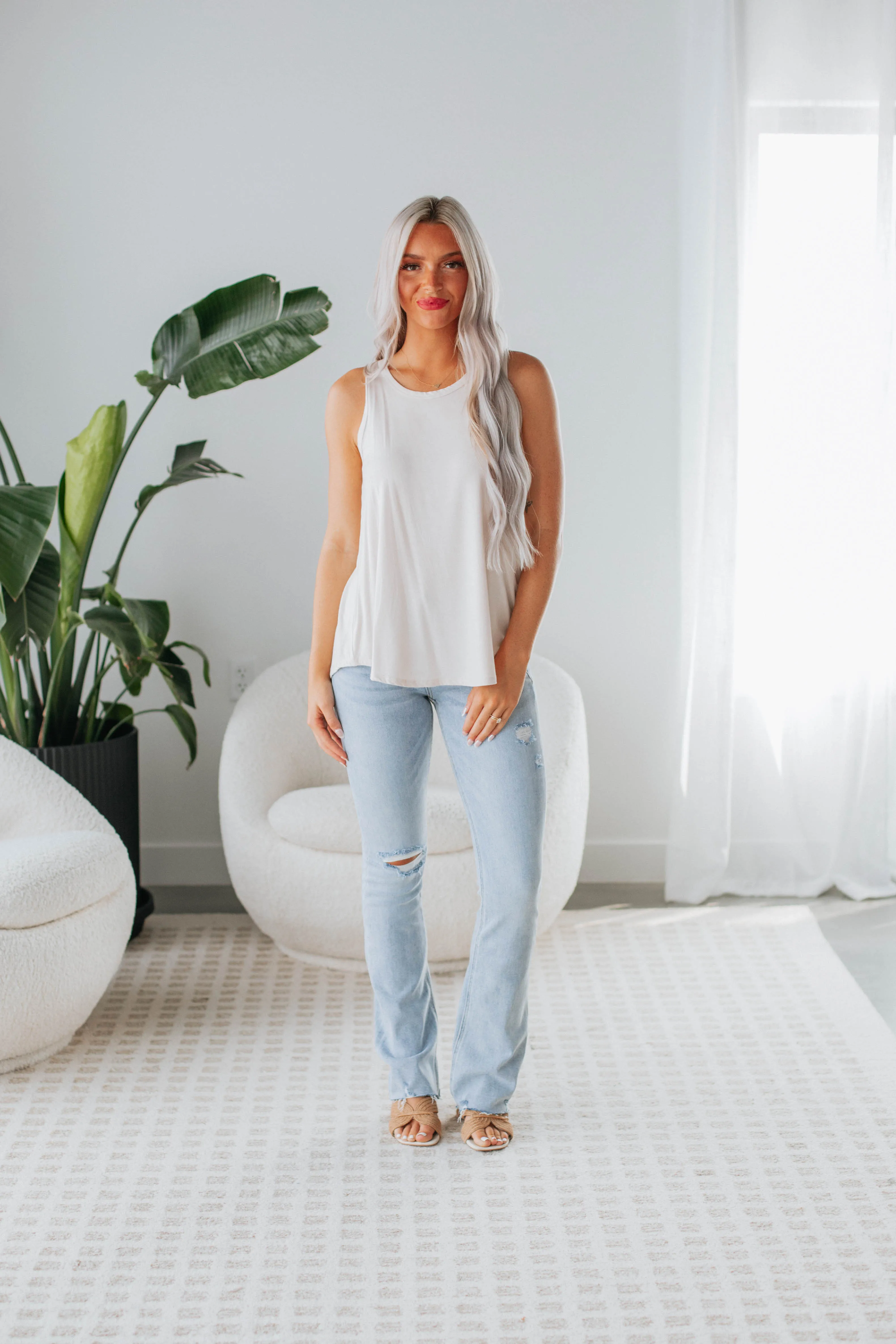Dava Basic Tank - Natural sold by Wild Oak Boutique product image thumbnail 3