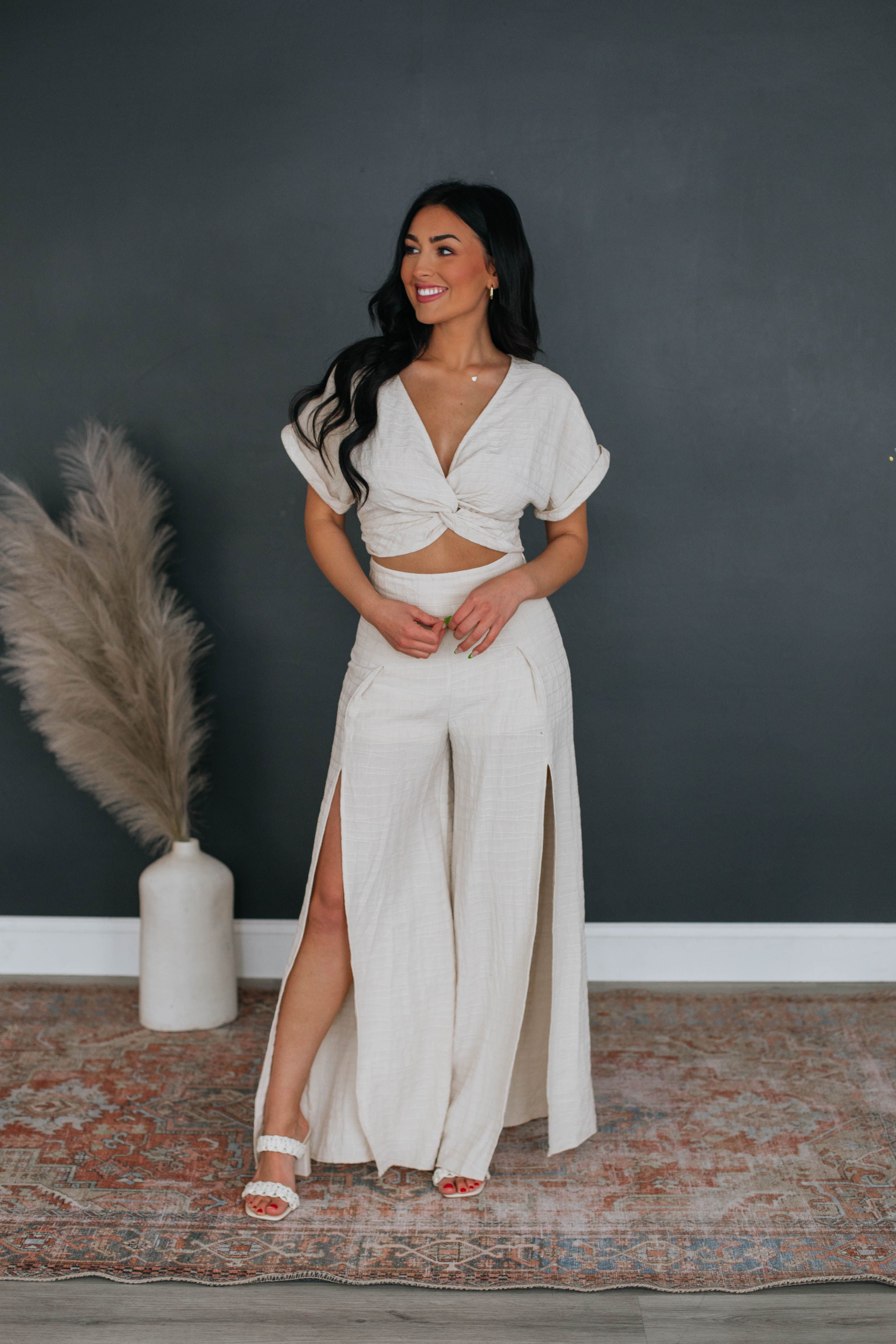 Milo Linen Pants sold by Wild Oak Boutique
