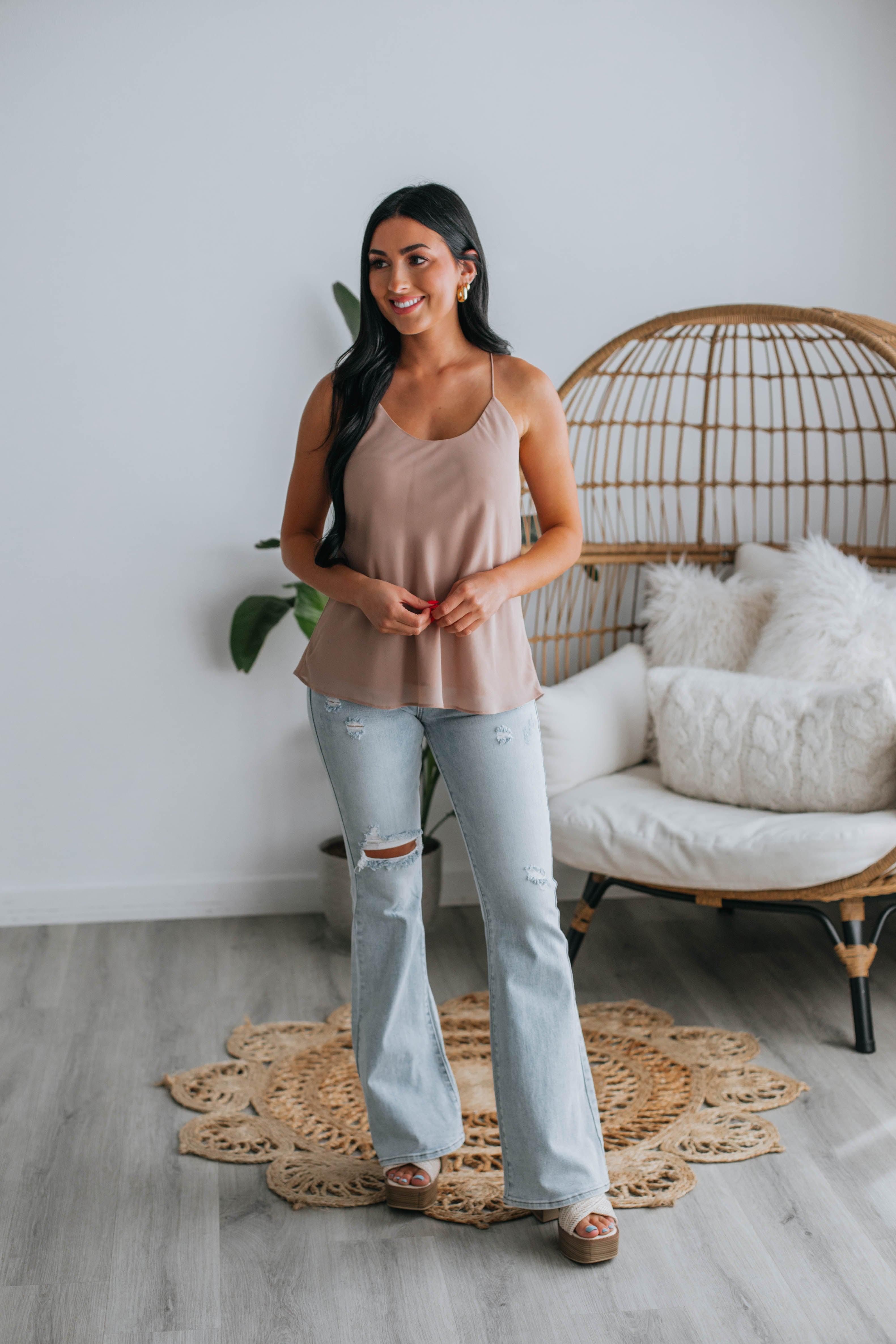 Karissa Tank - Latte sold by Wild Oak Boutique product image thumbnail 2