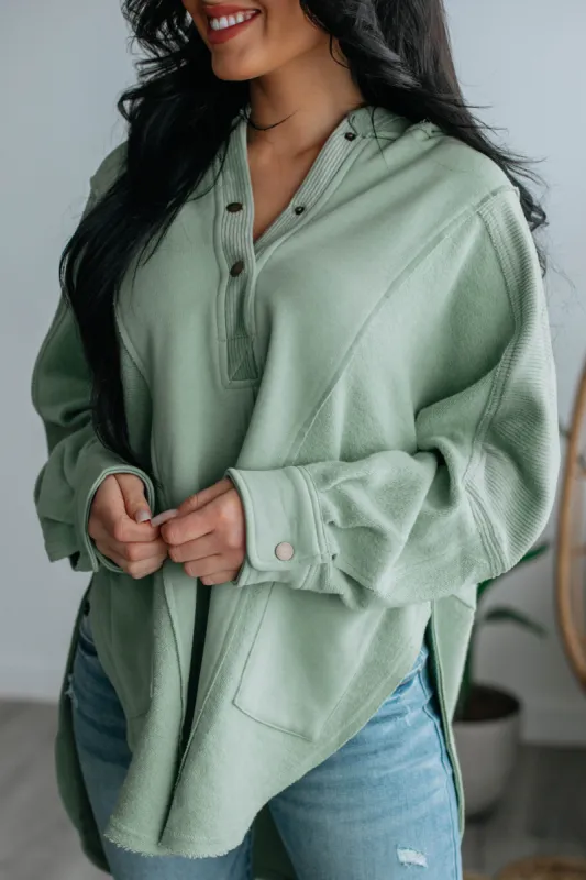 Malia Henley Pullover - Sage sold by Wild Oak Boutique