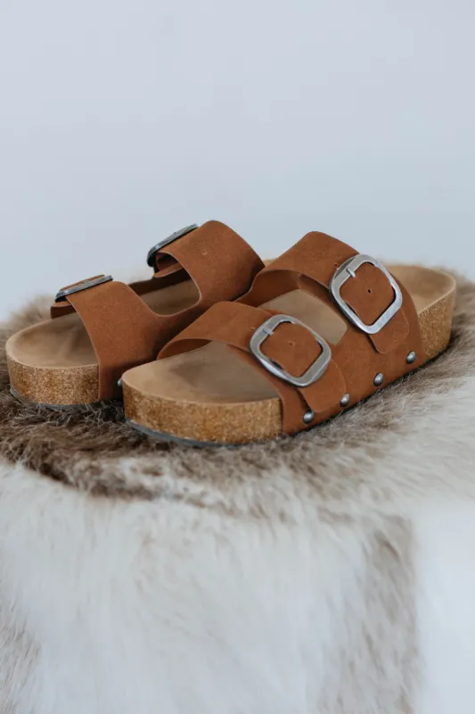 Simply Thriving Sandals - Cognac sold by Wild Oak Boutique