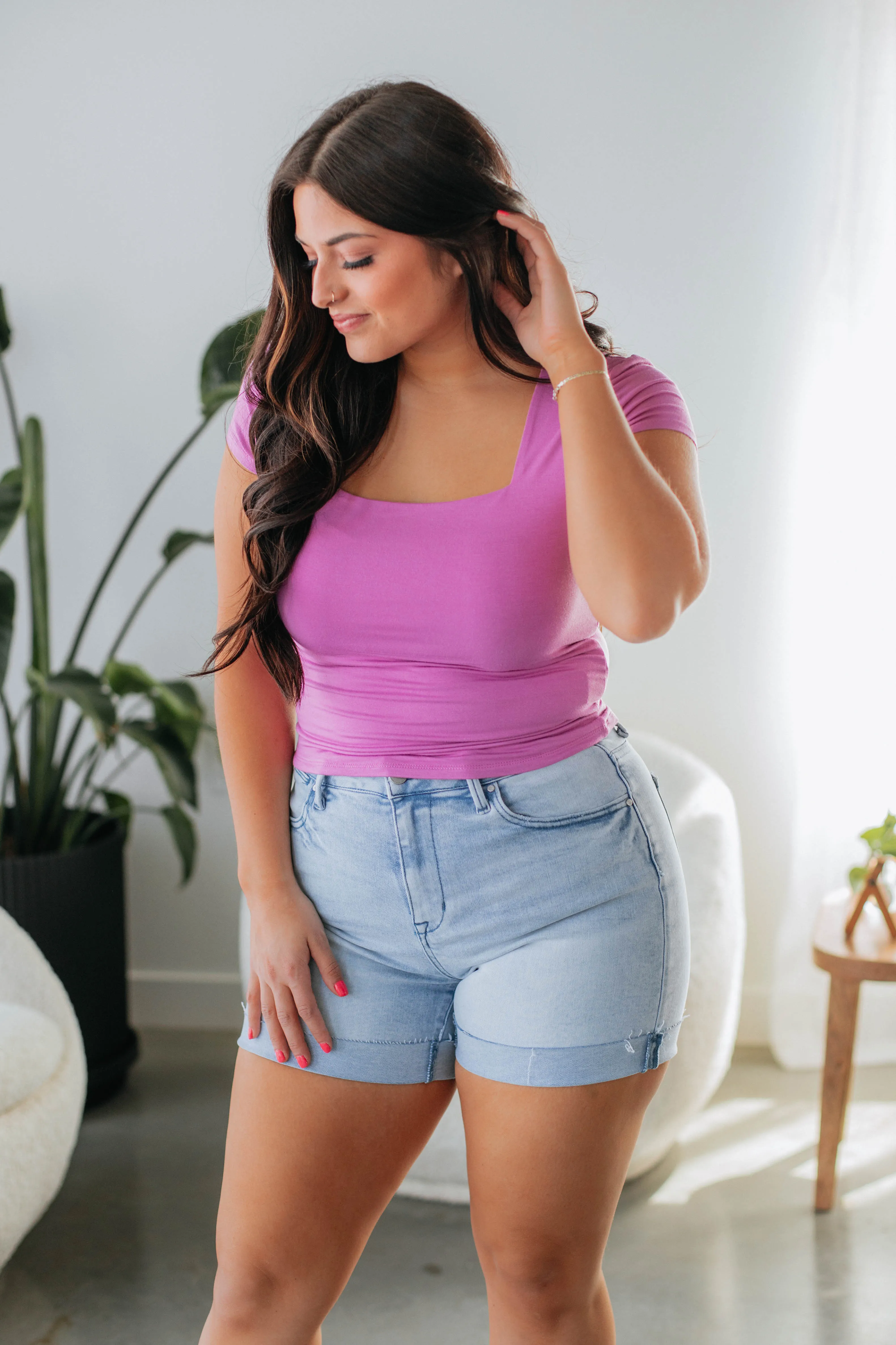 Jace Basic Top - Orchid sold by Wild Oak Boutique product image thumbnail 3