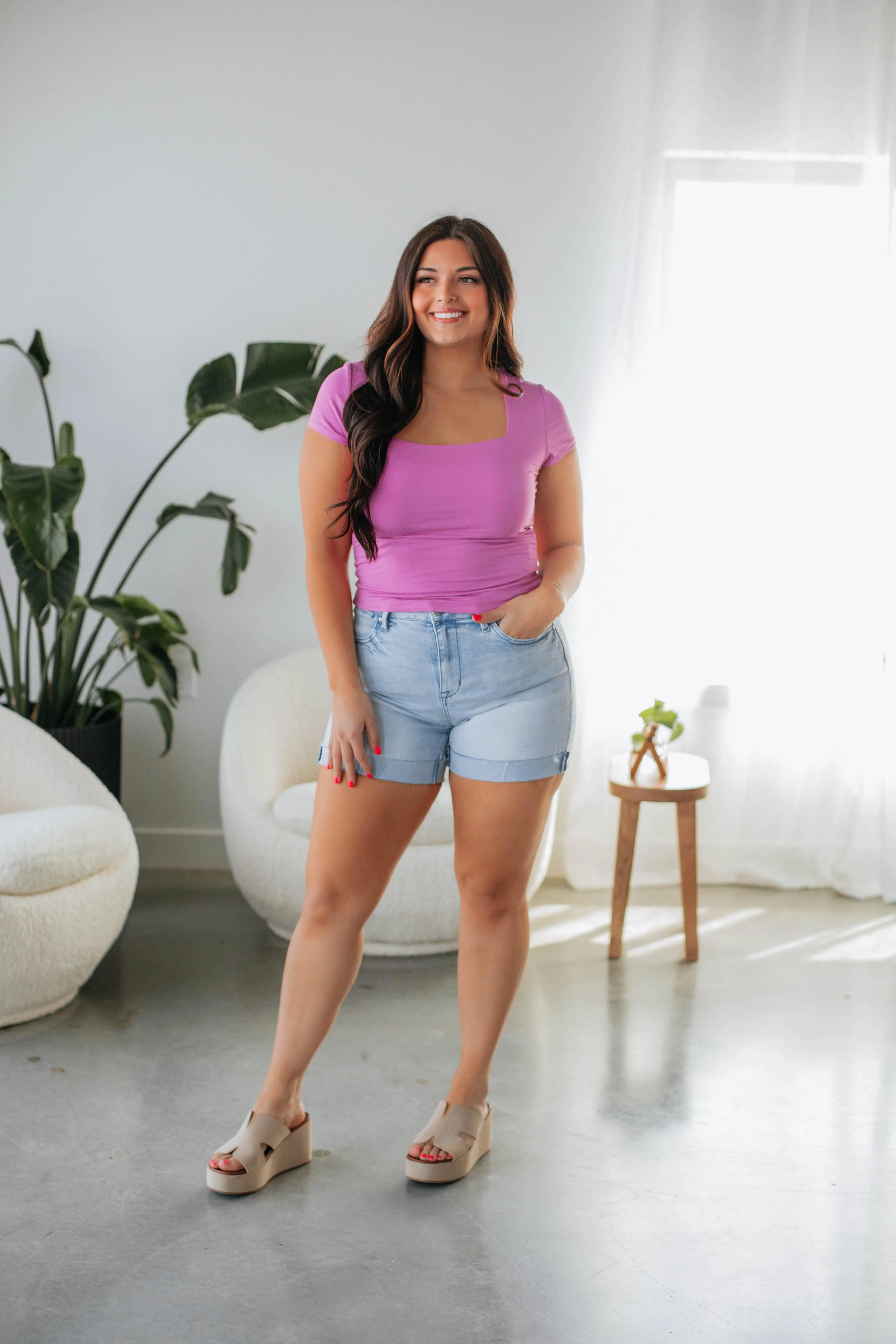 Jace Basic Top - Orchid sold by Wild Oak Boutique product image thumbnail 4