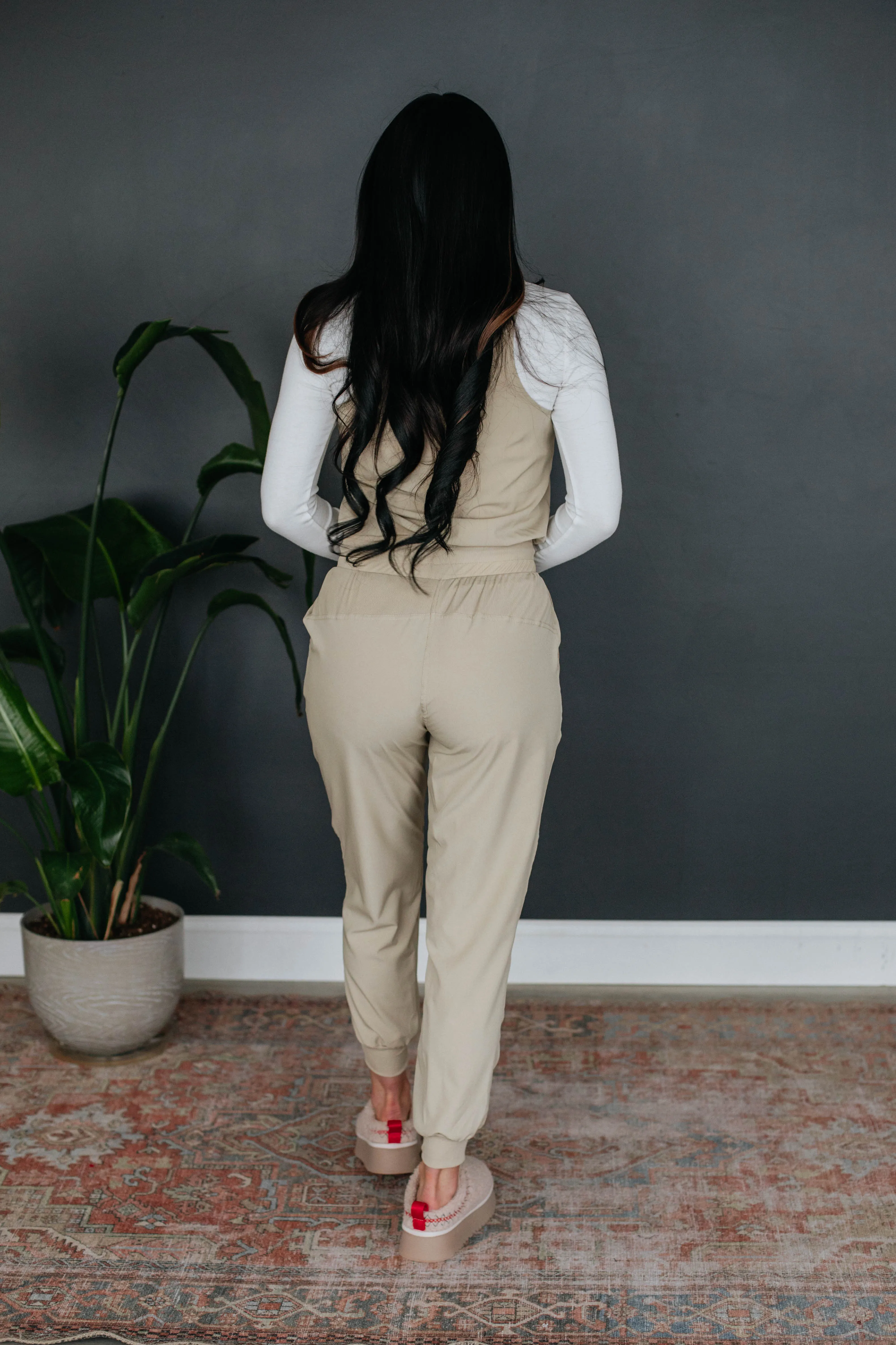 Karalina Active Jumpsuit - Natural sold by Wild Oak Boutique product image thumbnail 3