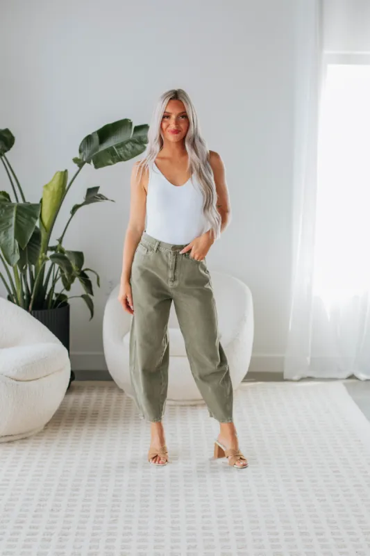 Trent Barrel Pants sold by Wild Oak Boutique