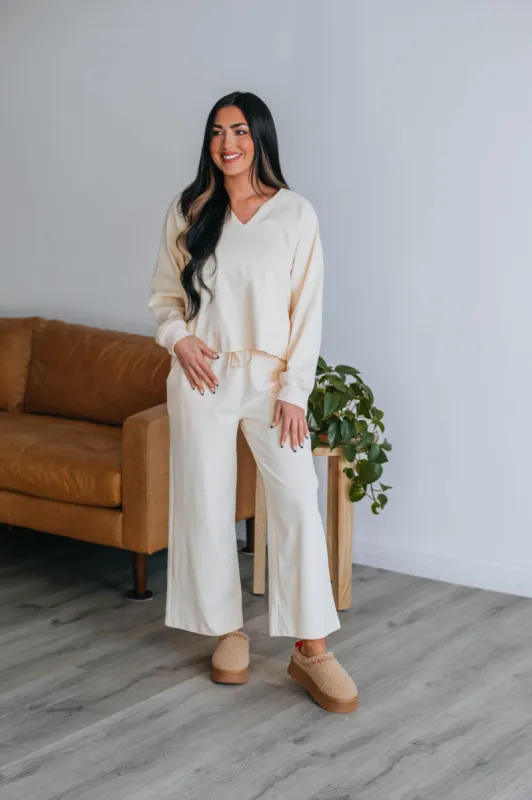 Nina Two-Piece Lounge Set - Cream made by Listicle