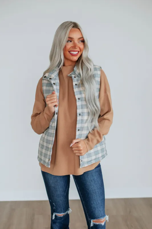 Clara Puffer Vest - Sage Mix made by Wild Oak Boutique
