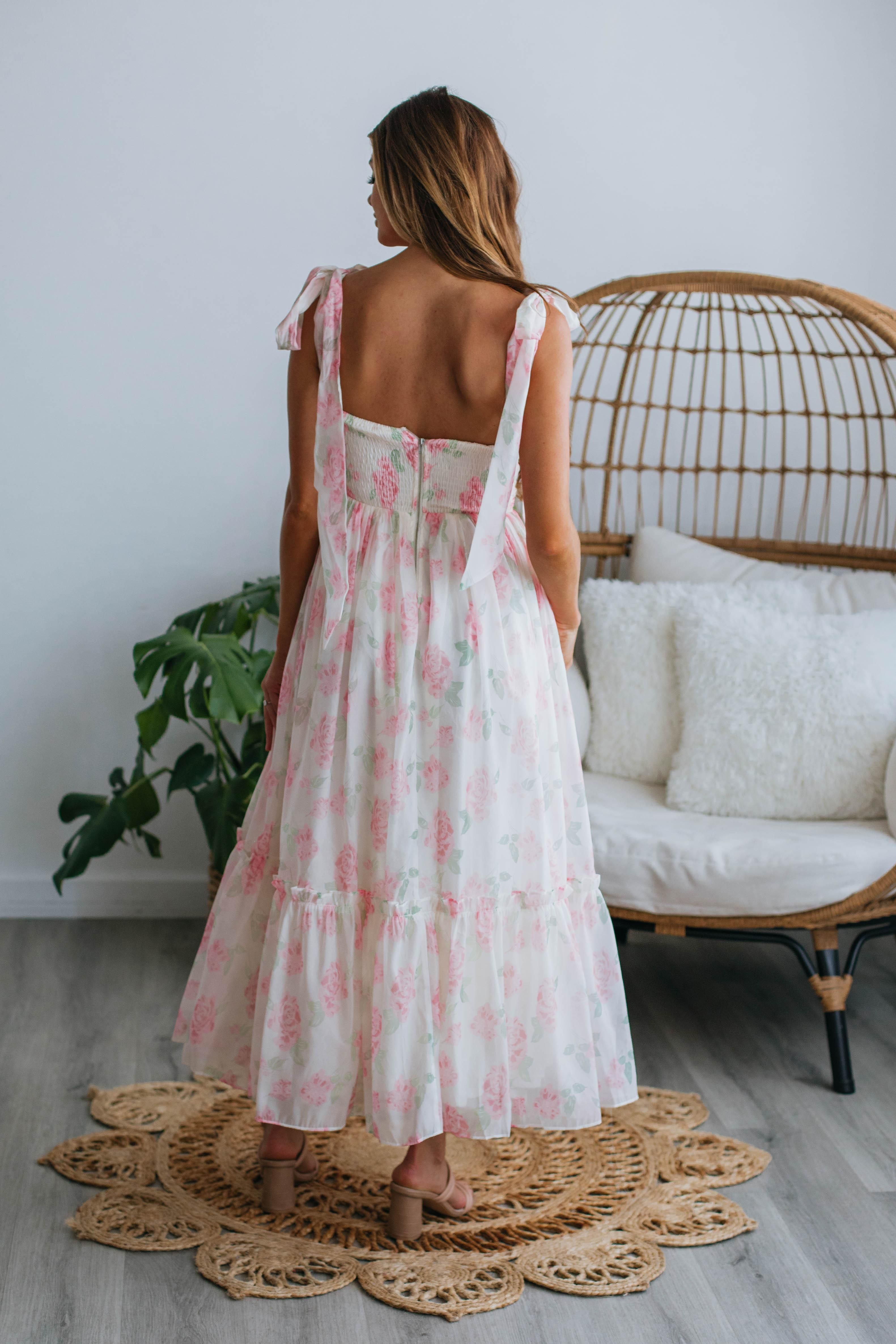 Rosalyn Floral Dress - Pink Mix sold by Wild Oak Boutique product image thumbnail 5