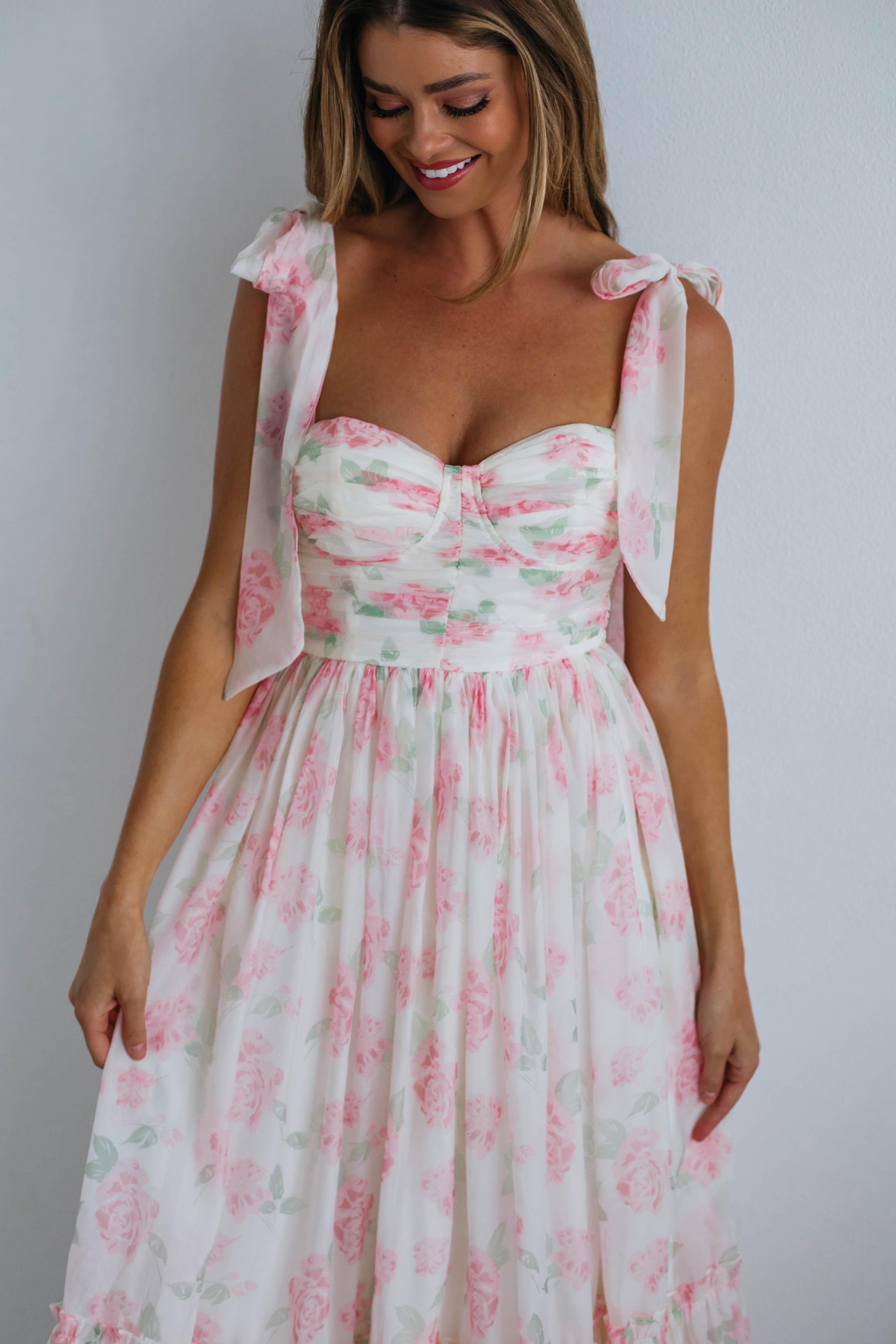 Rosalyn Floral Dress - Pink Mix sold by Wild Oak Boutique product image thumbnail 2