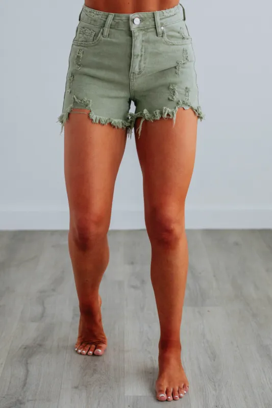 Mae Risen Shorts - Olive sold by Wild Oak Boutique