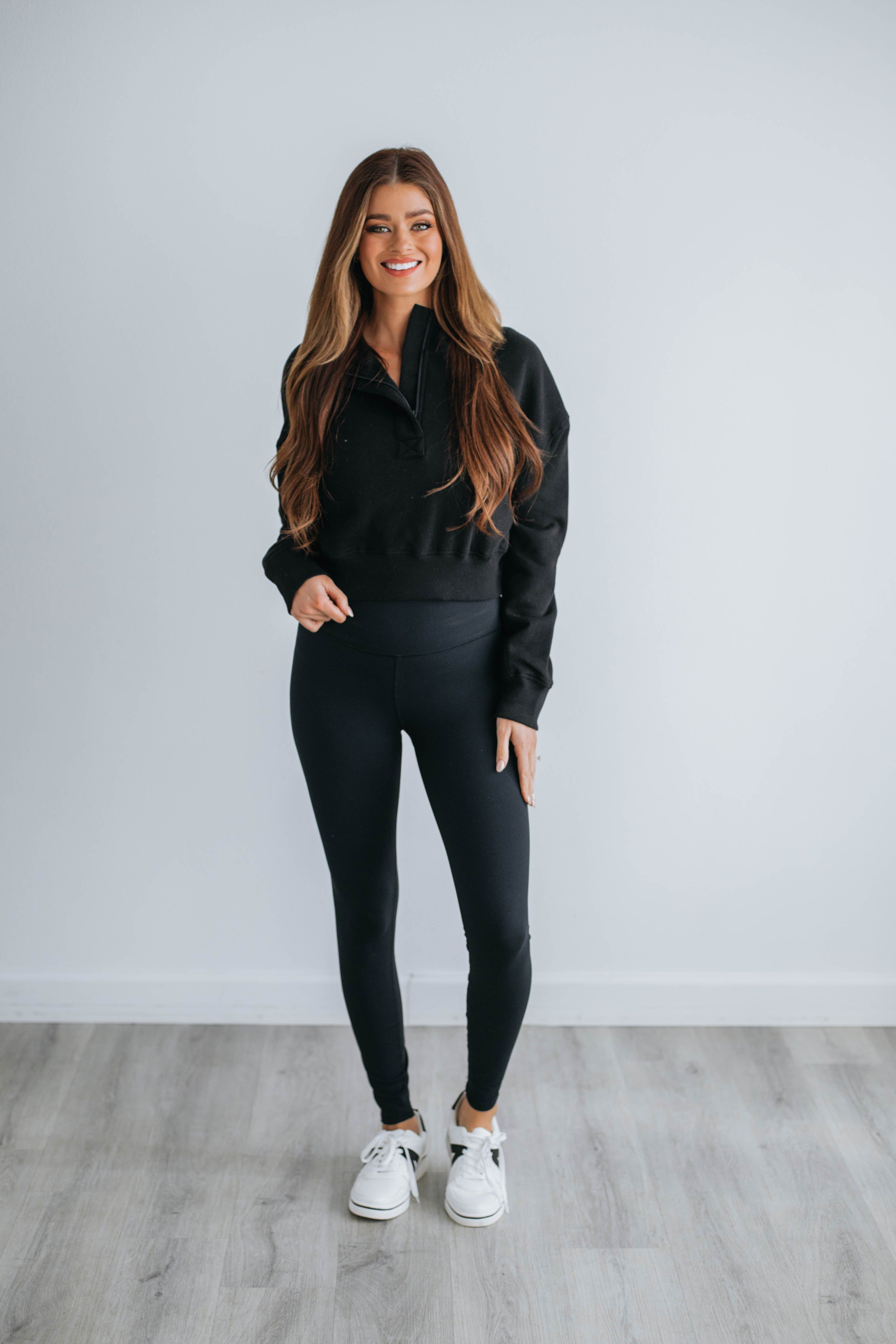 Jermaine Cropped Hoodie - Black sold by Wild Oak Boutique product image thumbnail 2