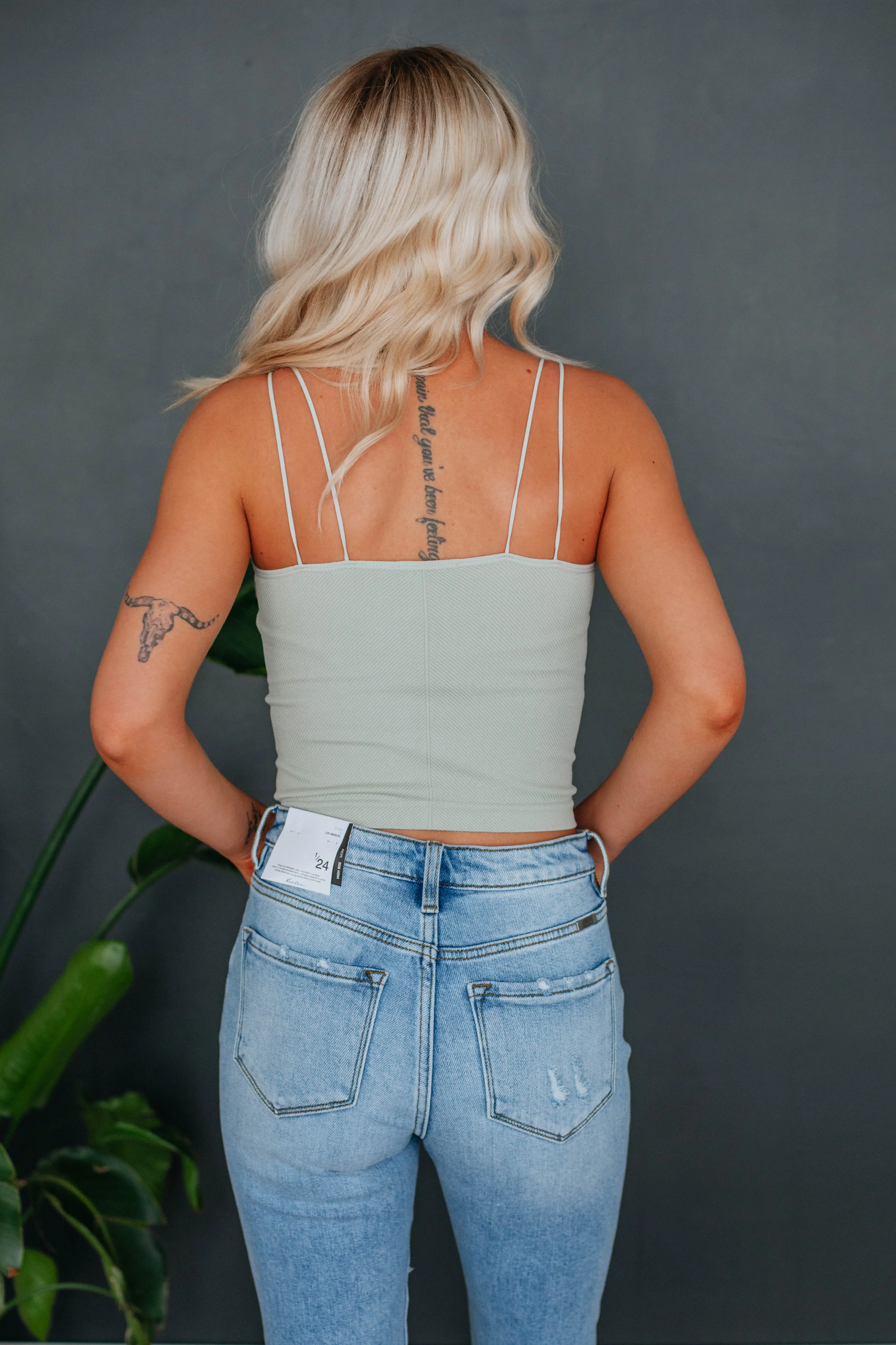 Lexis Ribbed Tank - Stone sold by Wild Oak Boutique product image thumbnail 5