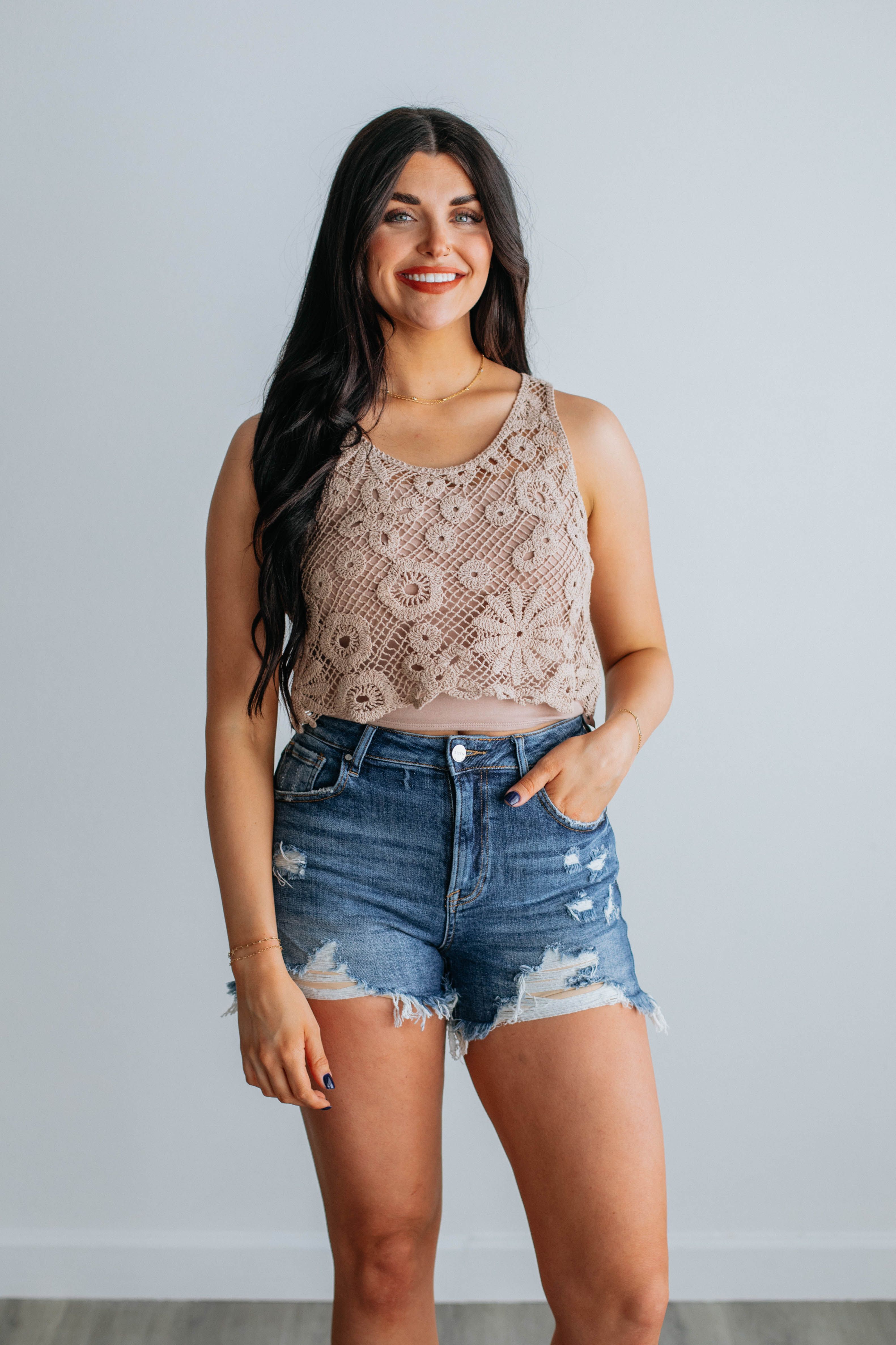 Paloma Crochet Tank sold by Wild Oak Boutique product image thumbnail 4