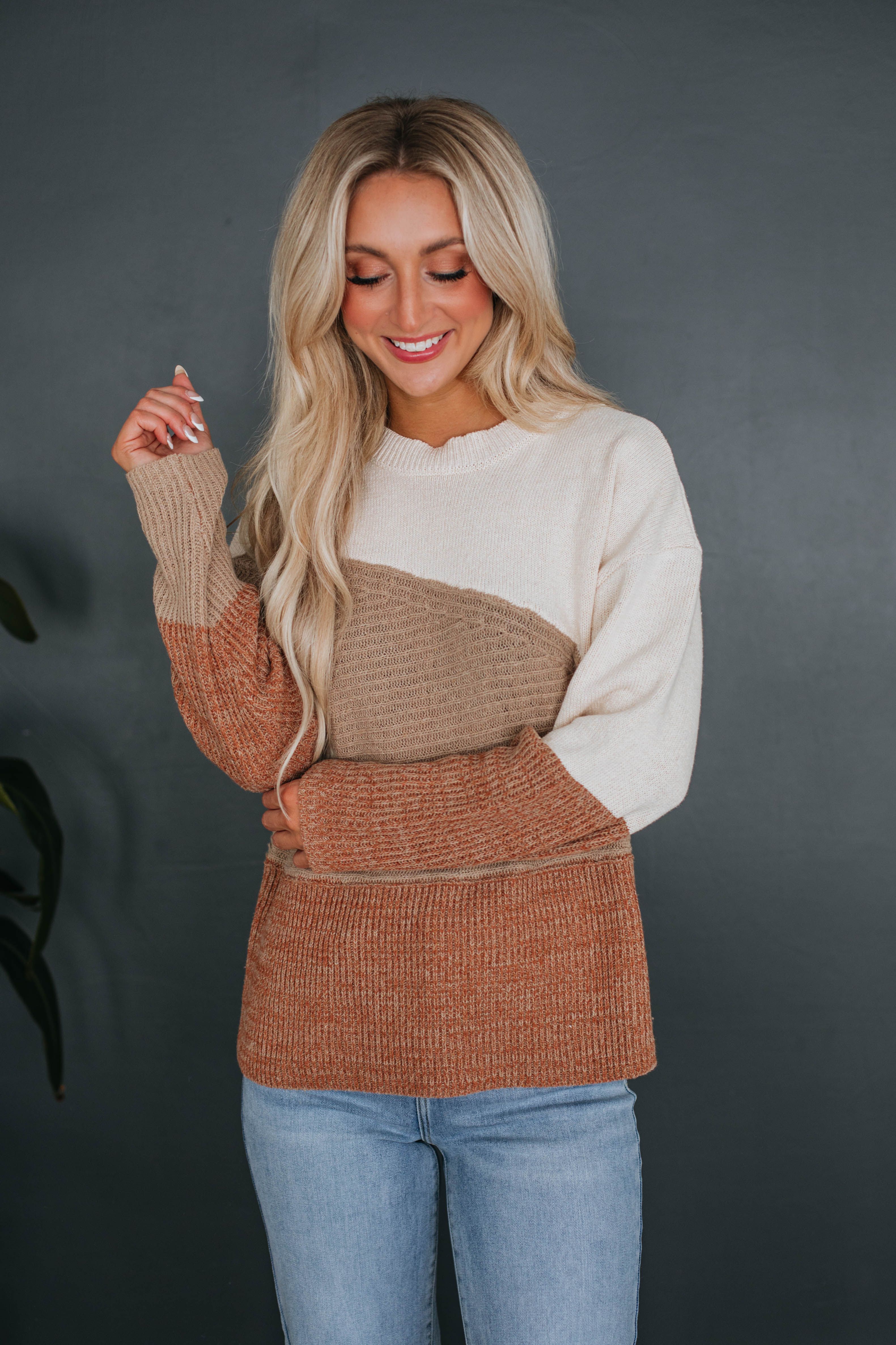 Shannon Colorblock Sweater sold by Wild Oak Boutique