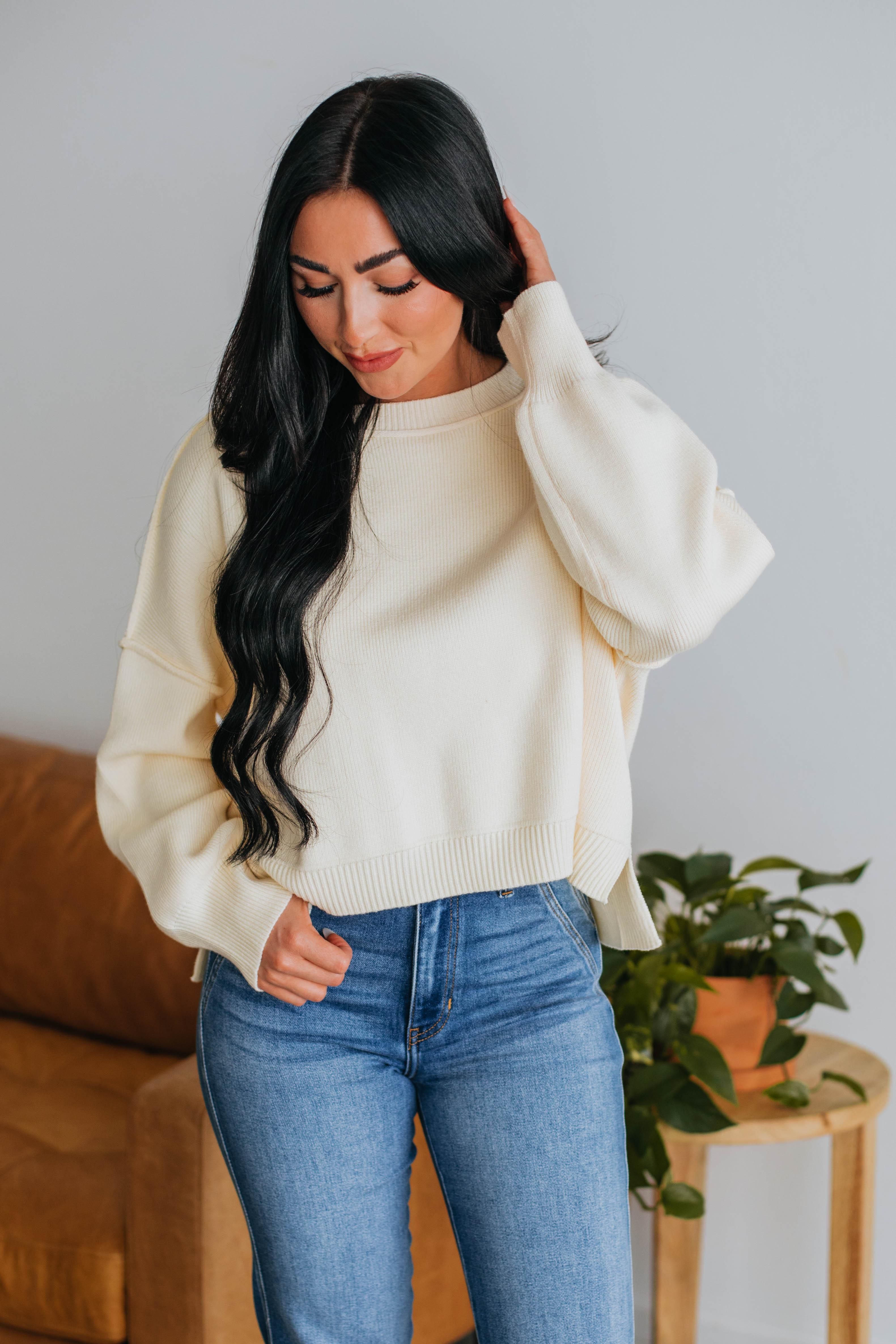 Liana Sweater - Cream sold by Wild Oak Boutique product image thumbnail 4