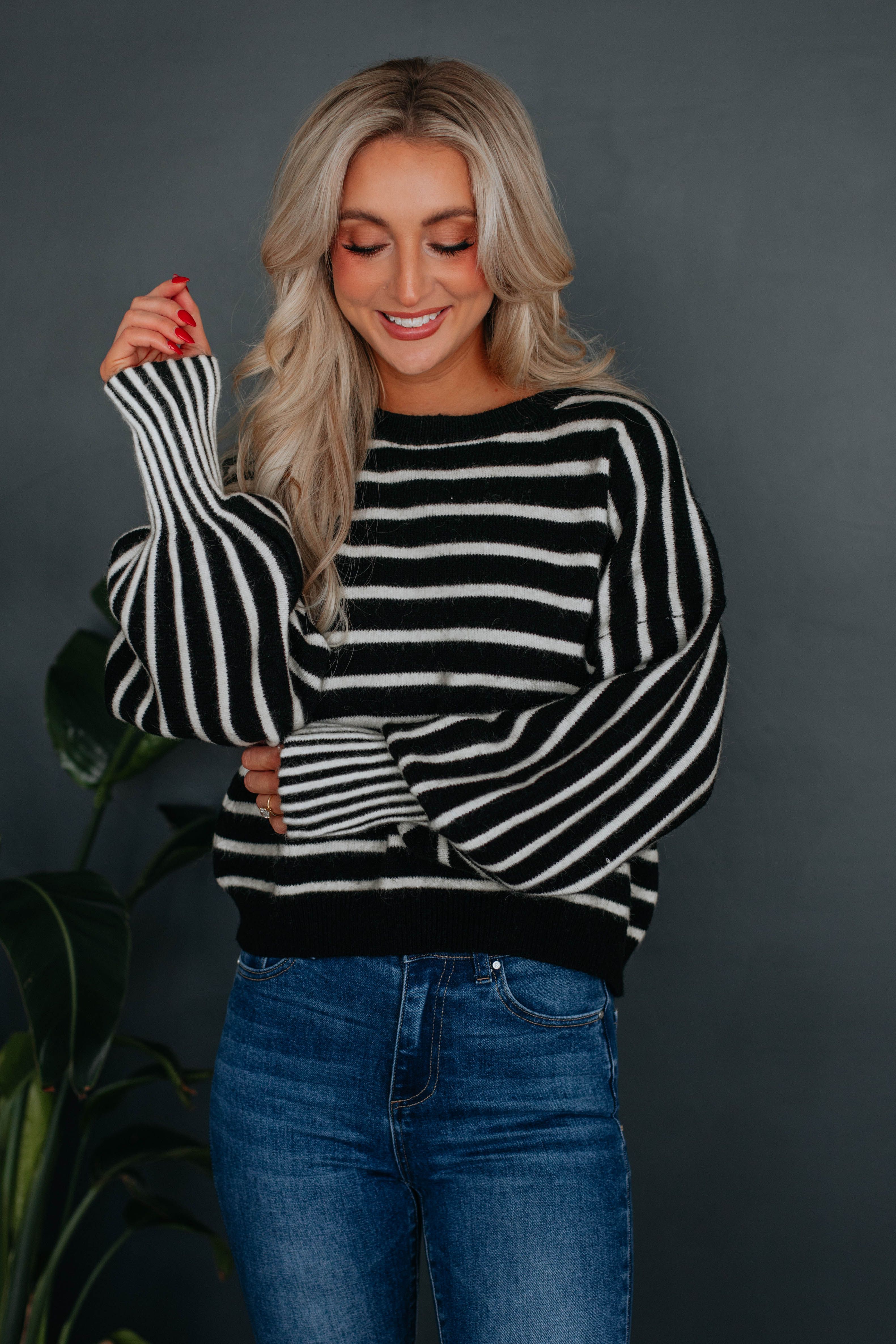 Elenora Striped Sweater sold by Wild Oak Boutique product image thumbnail 3