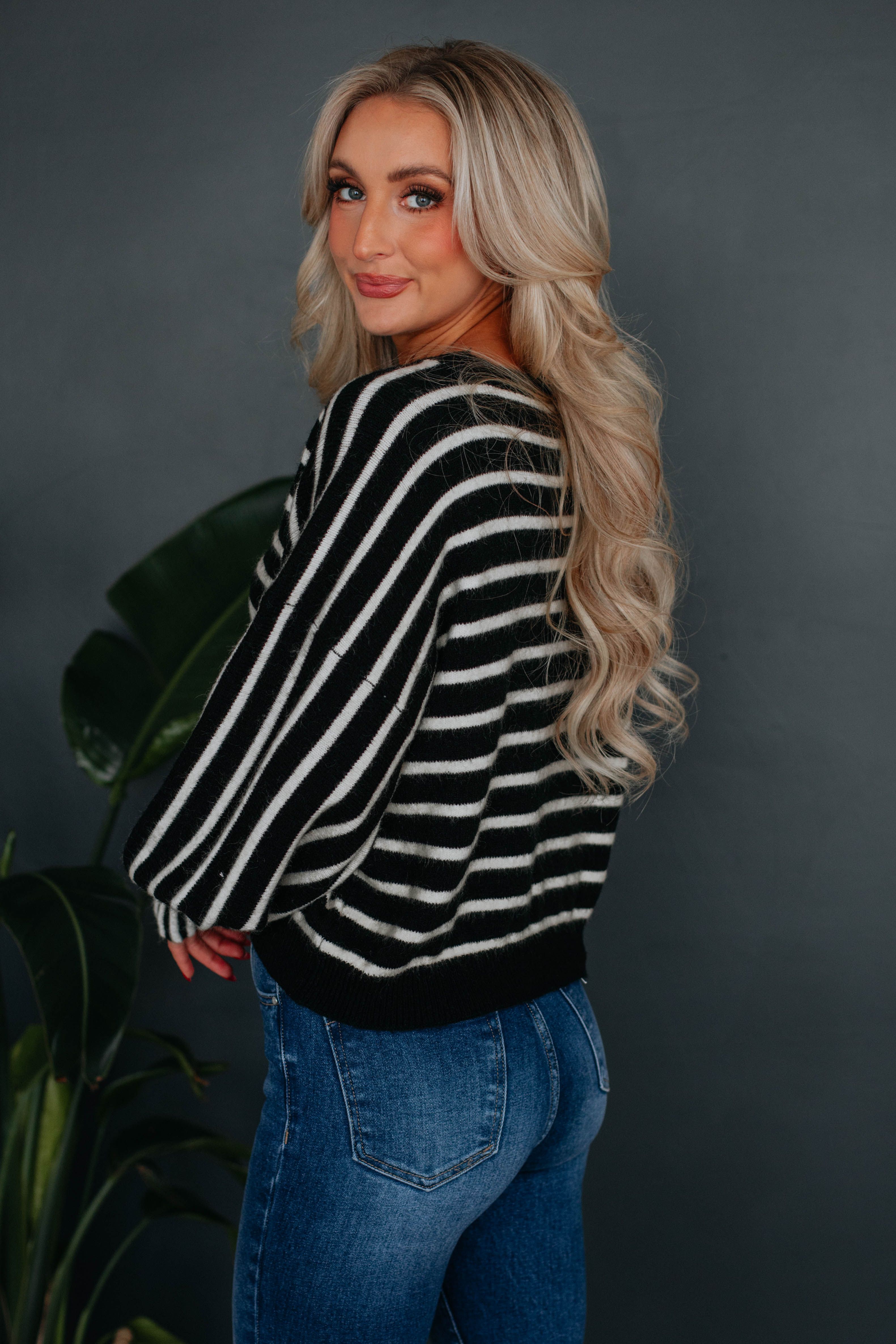 Elenora Striped Sweater sold by Wild Oak Boutique product image thumbnail 4