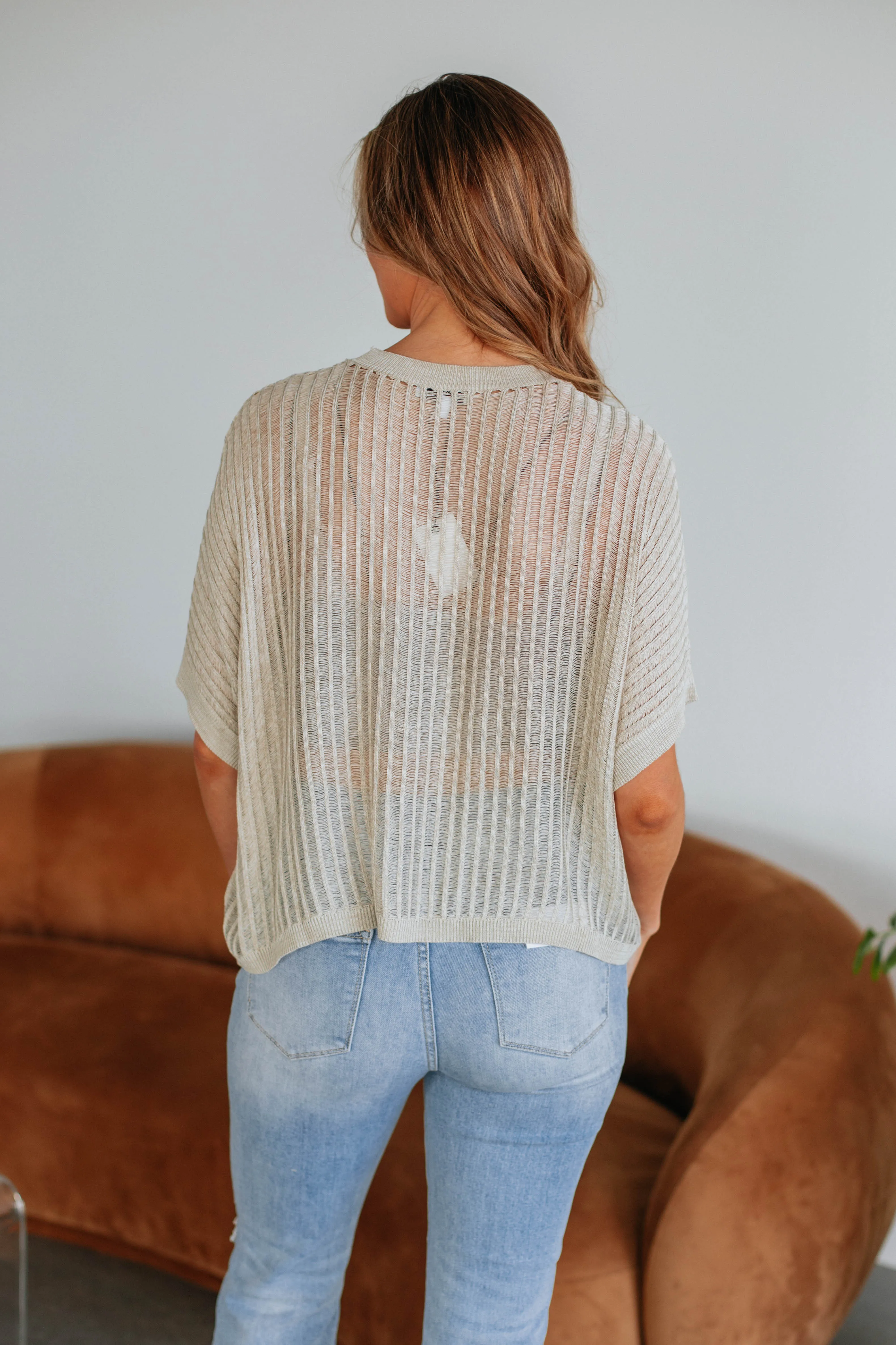 Cali Knit Top - Sand sold by Wild Oak Boutique product image thumbnail 4