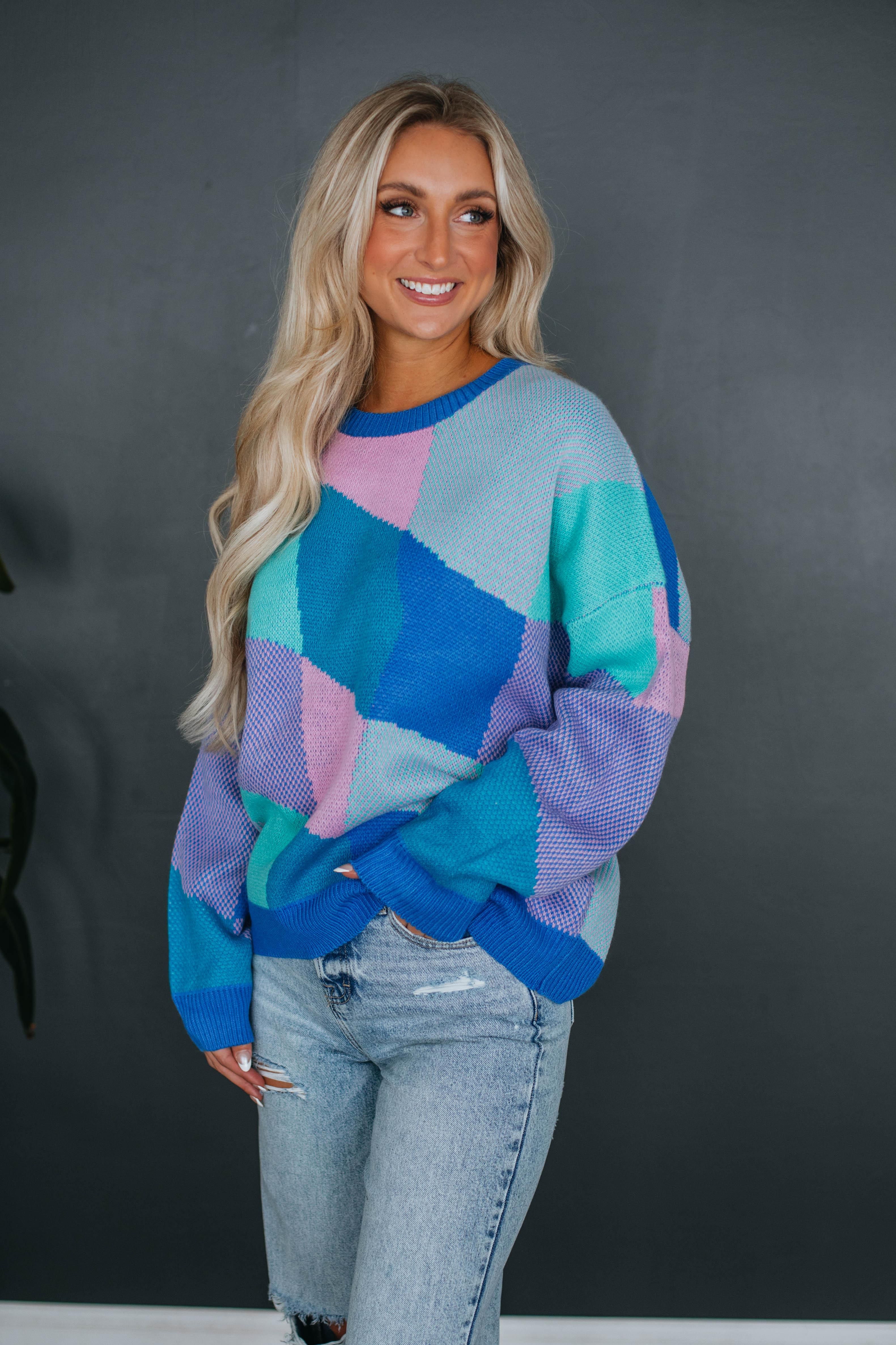 Colby Abstract Sweater sold by Wild Oak Boutique