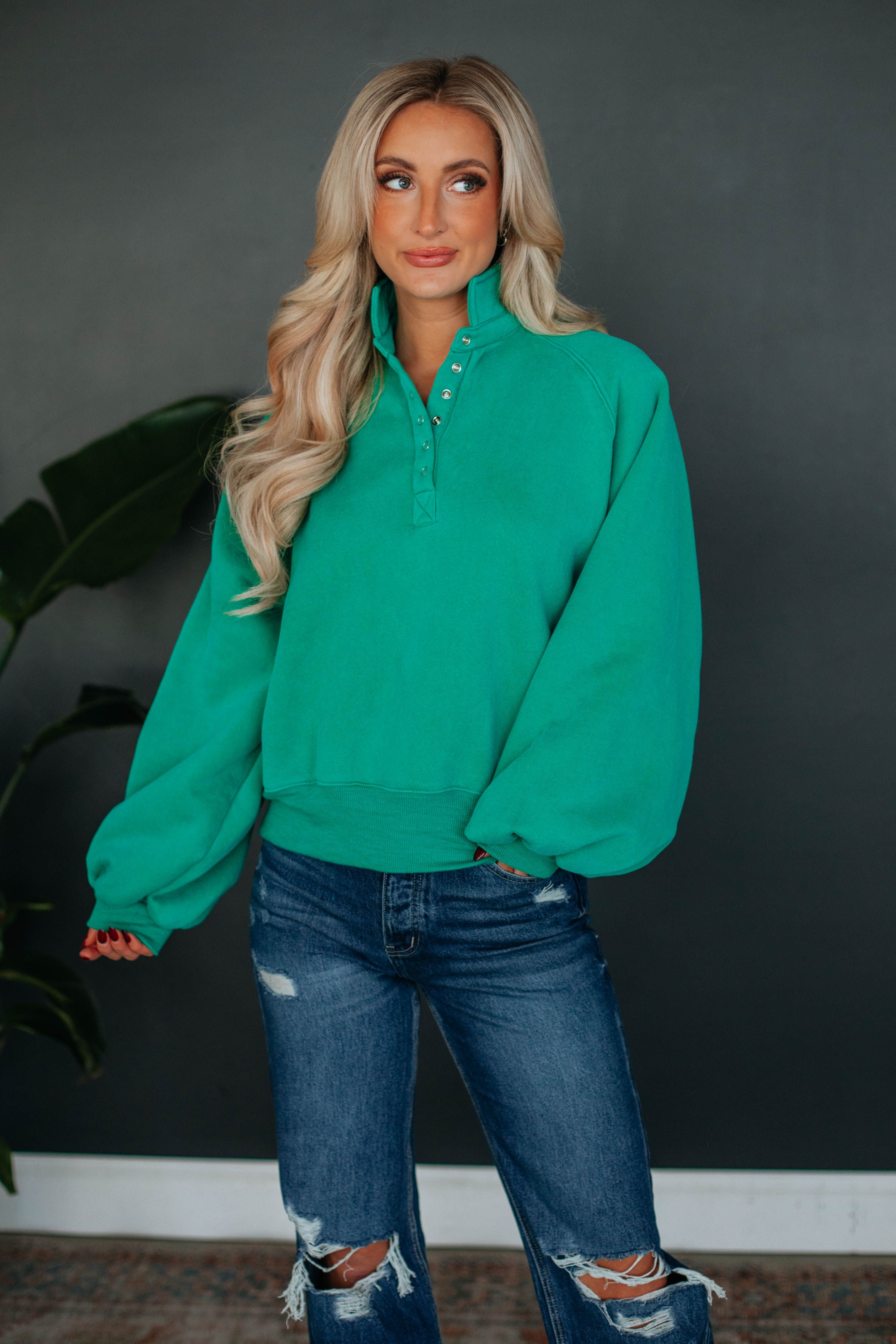Tulley Pullover - Jade sold by Wild Oak Boutique product image thumbnail 3
