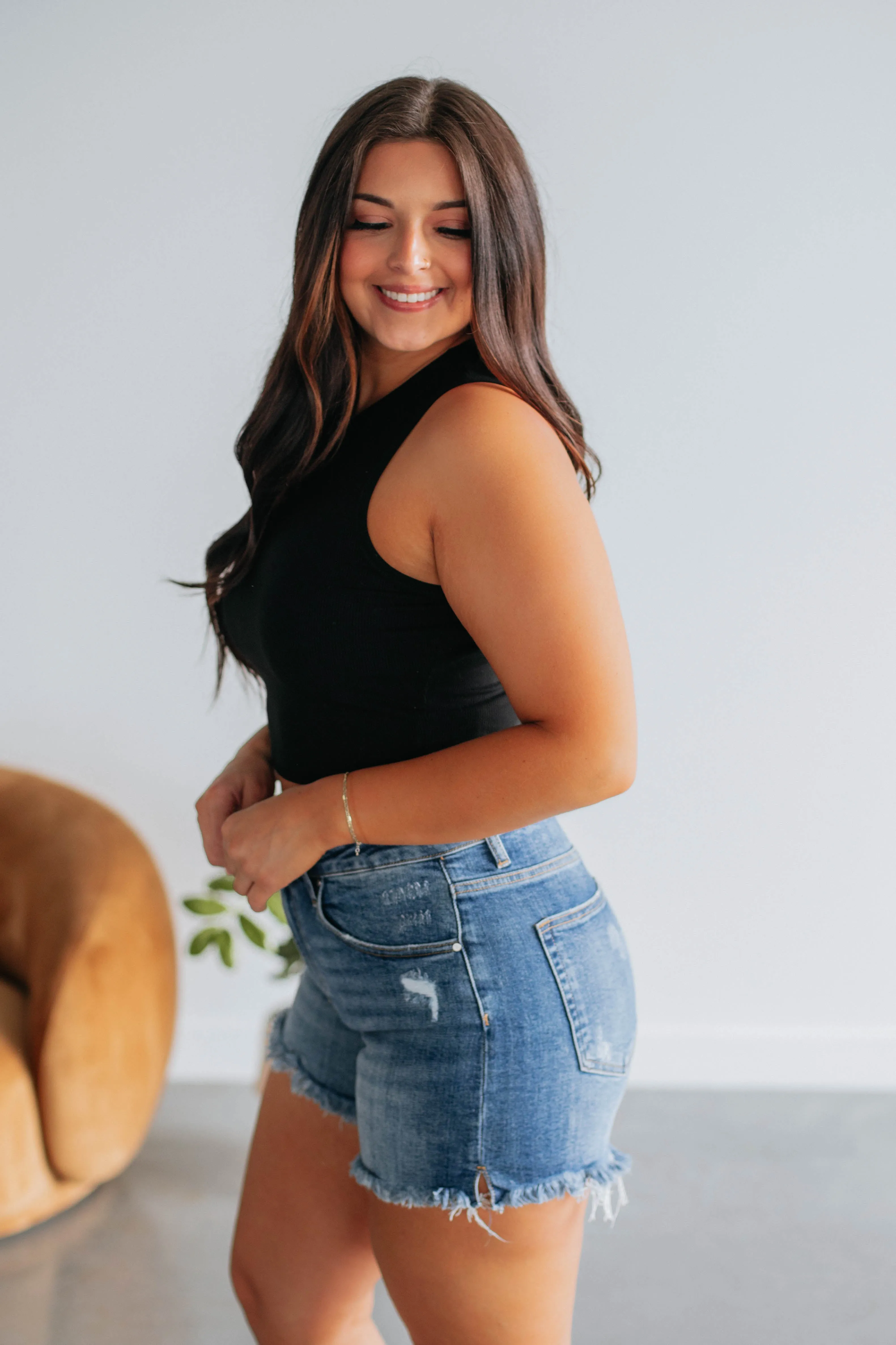 Willa Ribbed Tank - Black sold by Wild Oak Boutique product image thumbnail 3