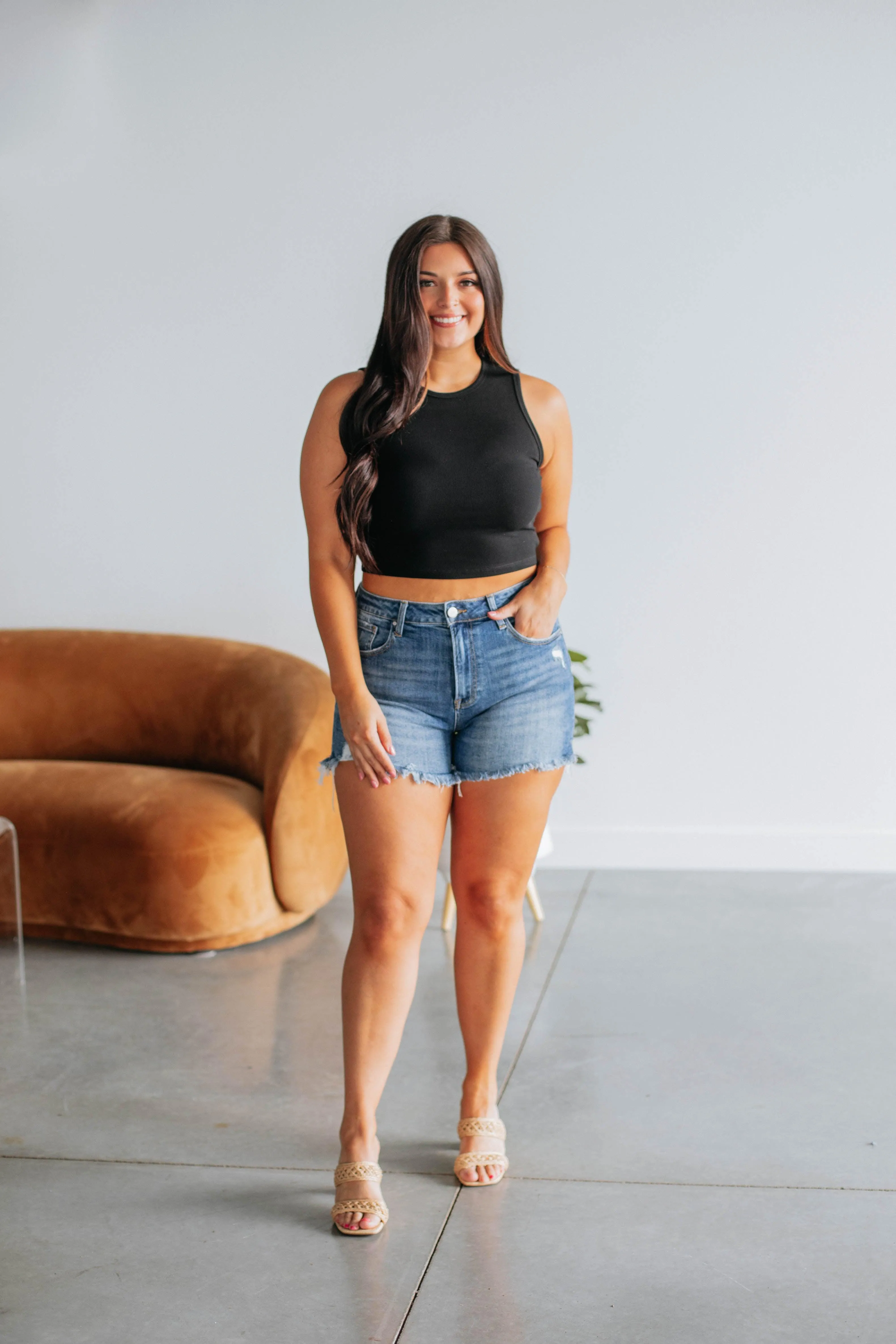 Willa Ribbed Tank - Black sold by Wild Oak Boutique product image thumbnail 4