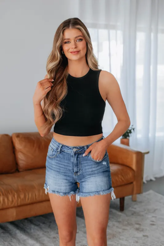 Willa Ribbed Tank - Black sold by Wild Oak Boutique