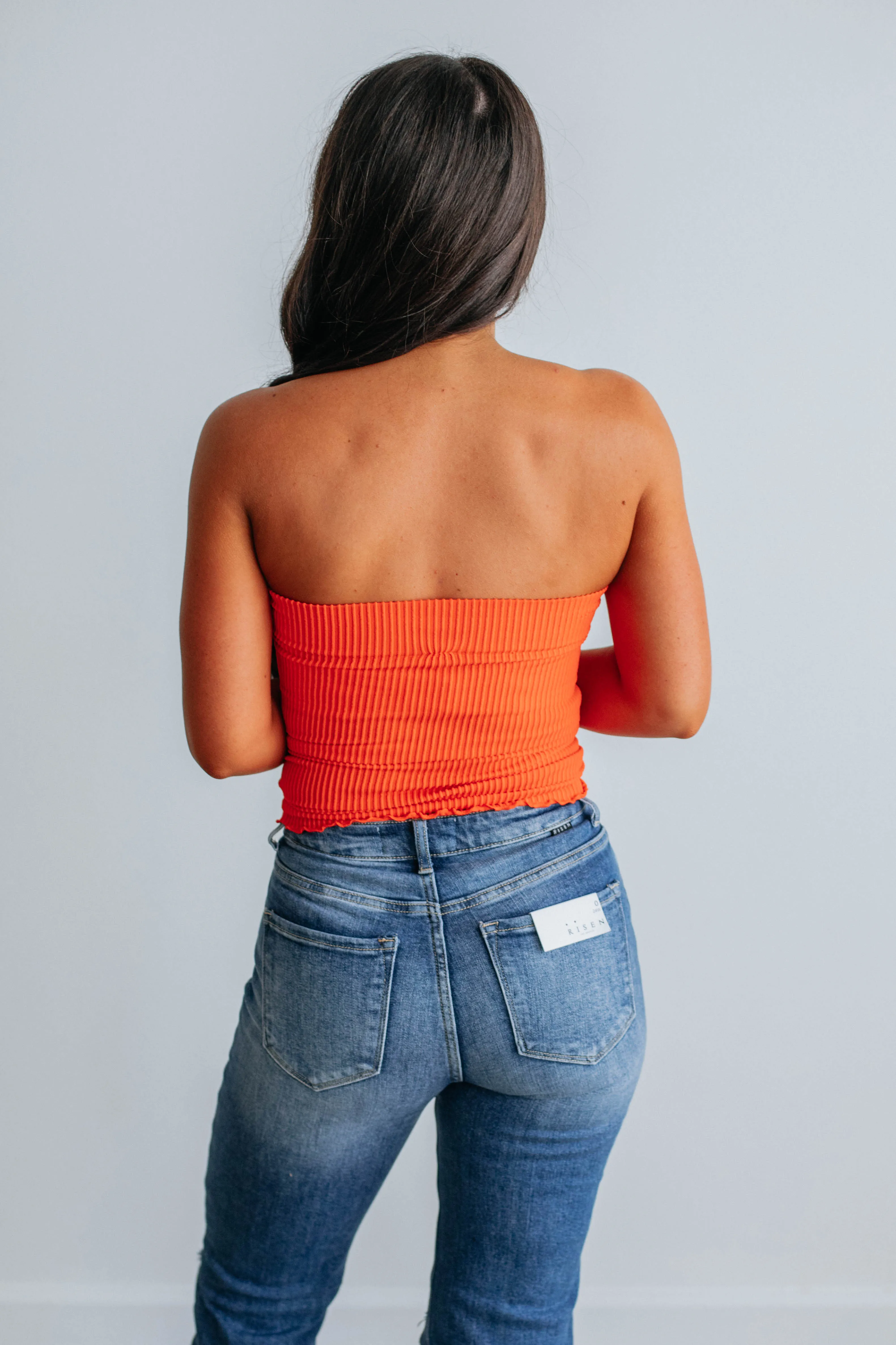 Casella Ribbed Top - Tangerine sold by Wild Oak Boutique product image thumbnail 4