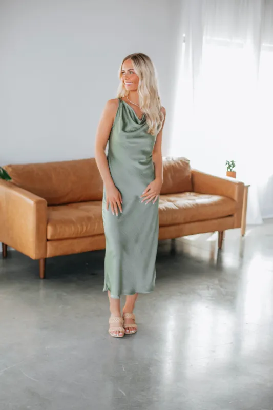 Maysa Maxi Dress - Light Olive sold by Wild Oak Boutique