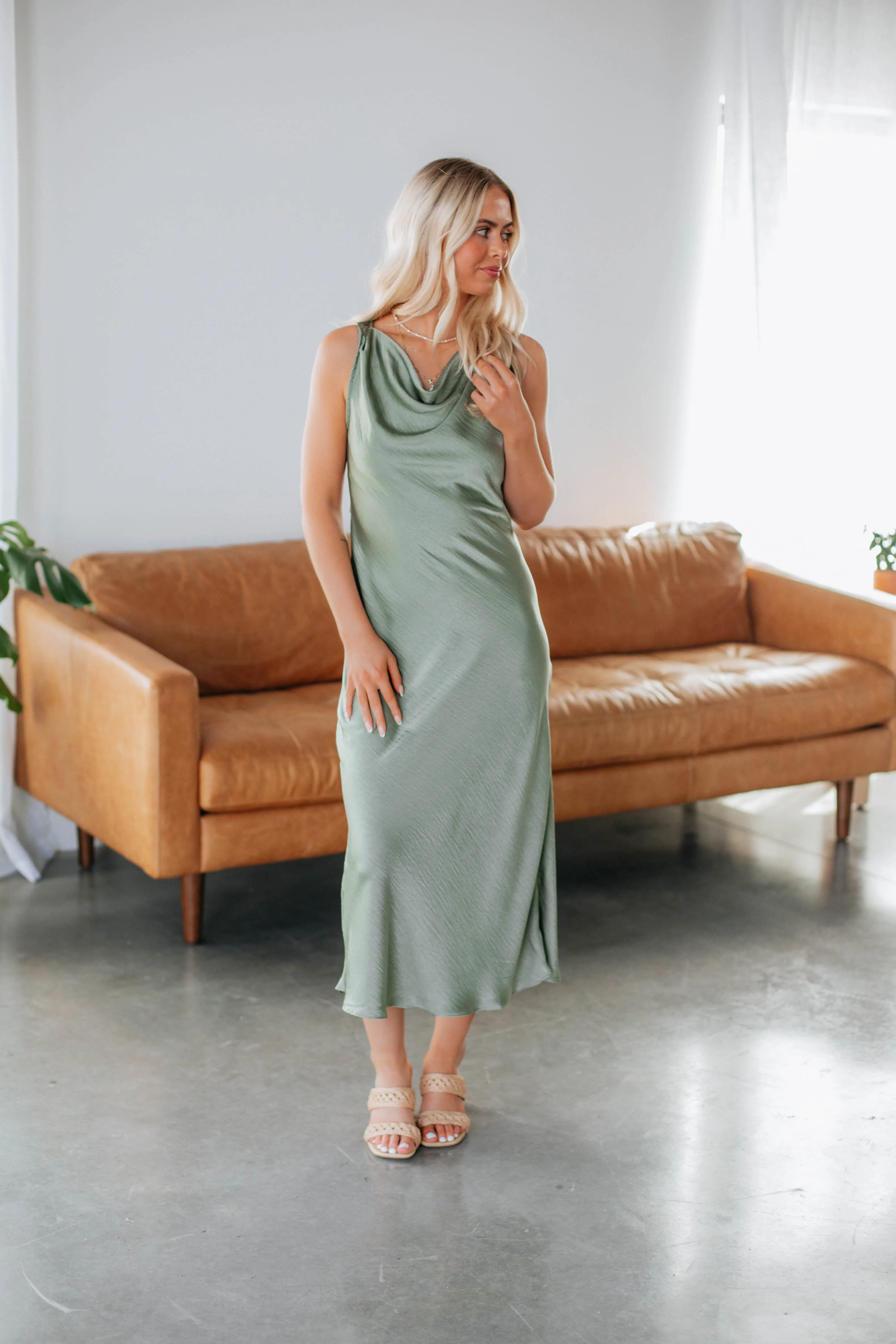 Maysa Maxi Dress - Light Olive sold by Wild Oak Boutique product image thumbnail 3