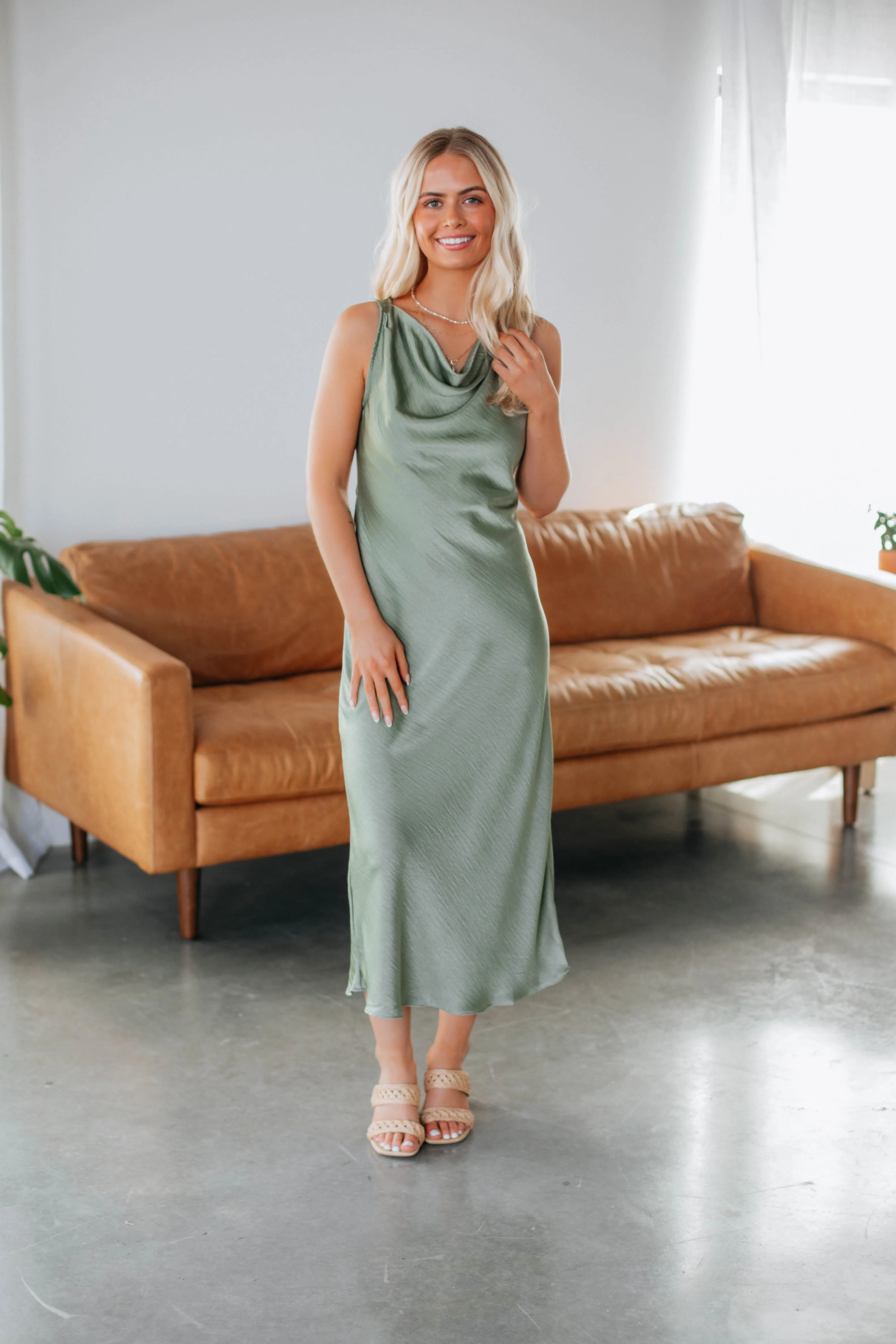 Maysa Maxi Dress - Light Olive sold by Wild Oak Boutique product image thumbnail 5