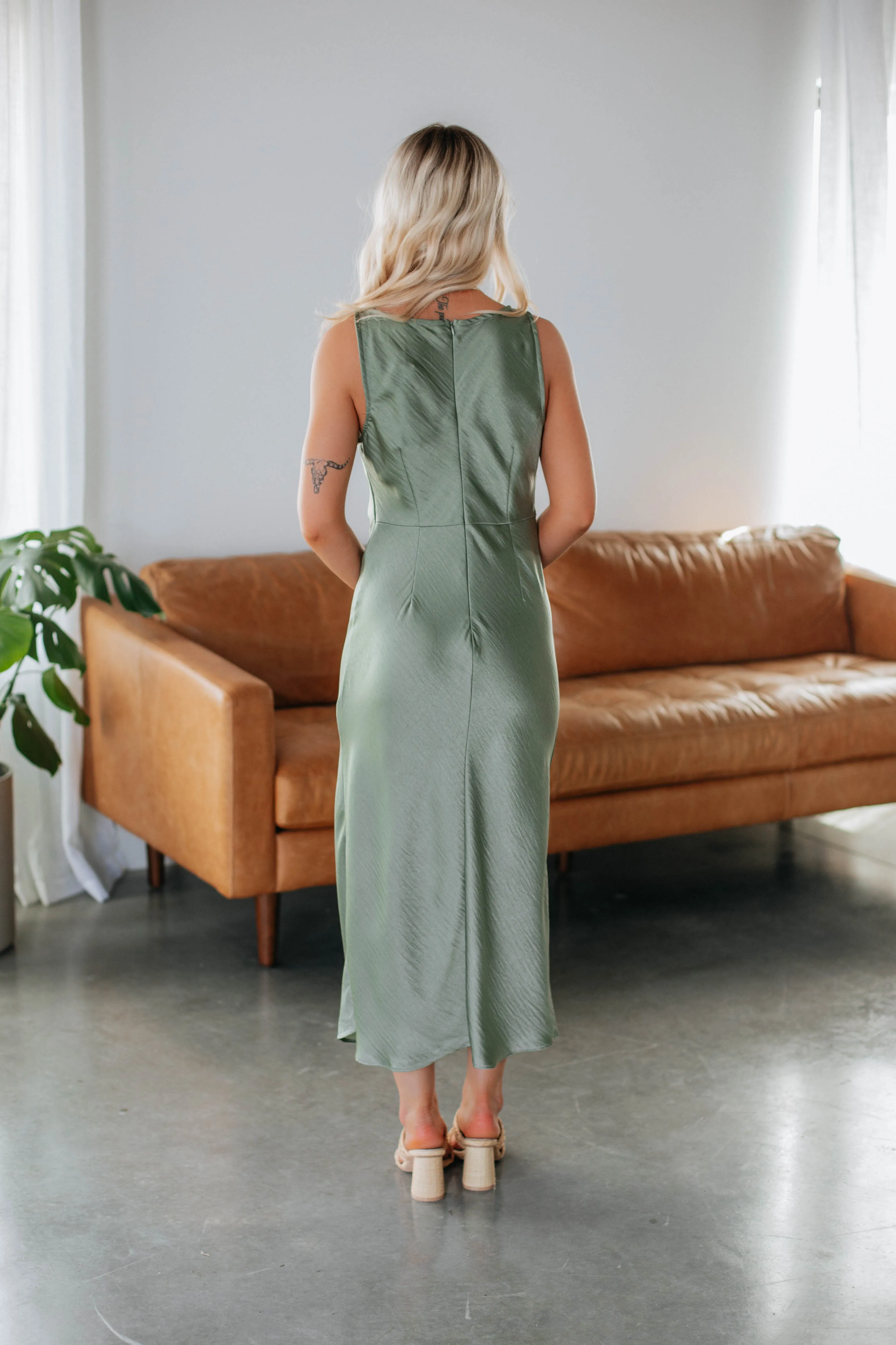 Maysa Maxi Dress - Light Olive sold by Wild Oak Boutique product image thumbnail 4