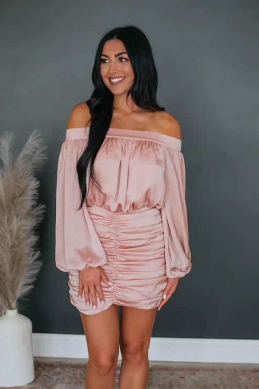 Milana Ruched Dress sold by Wild Oak Boutique