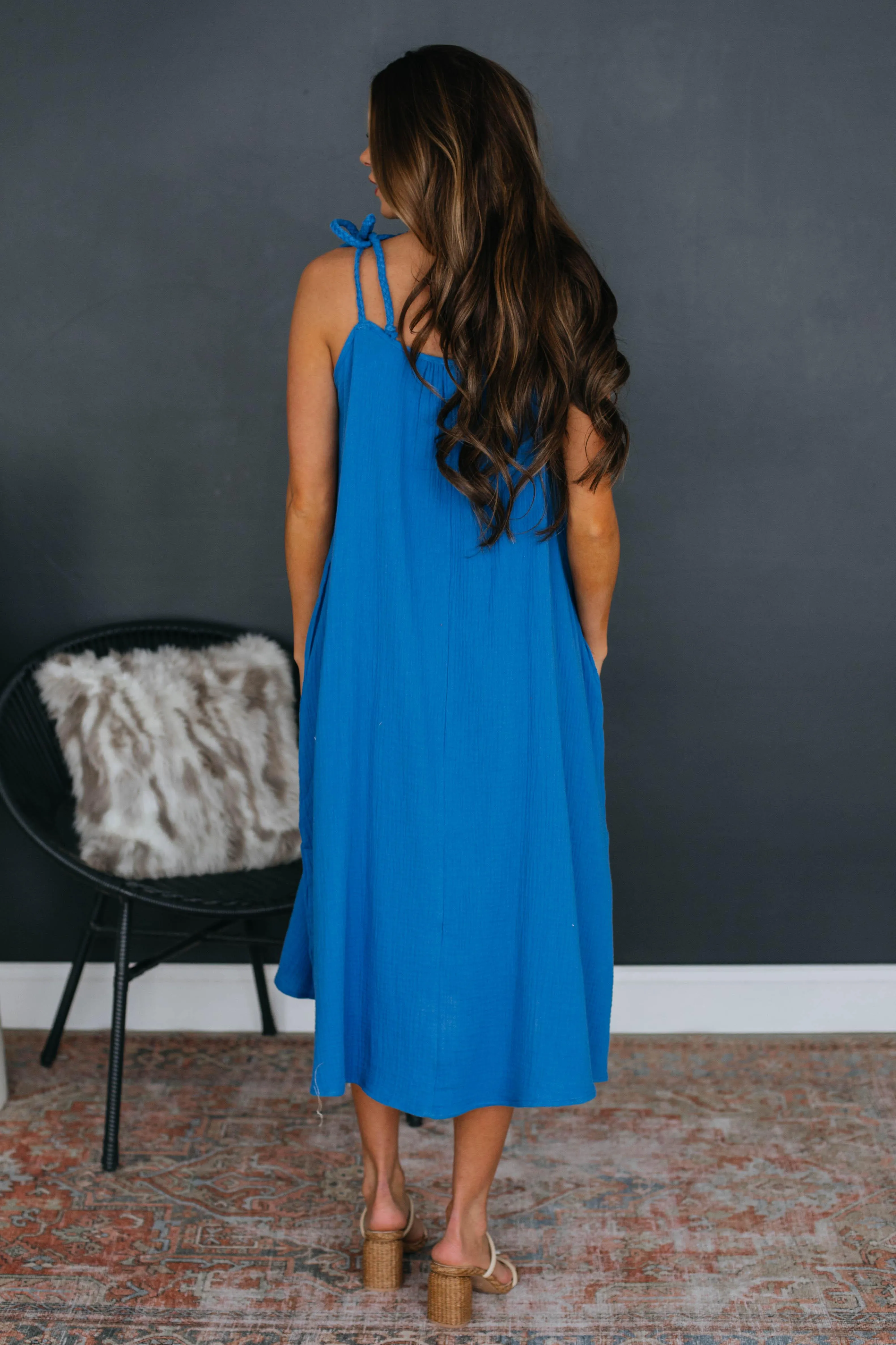 Grace Midi Dress - Cobalt sold by Wild Oak Boutique product image thumbnail 4
