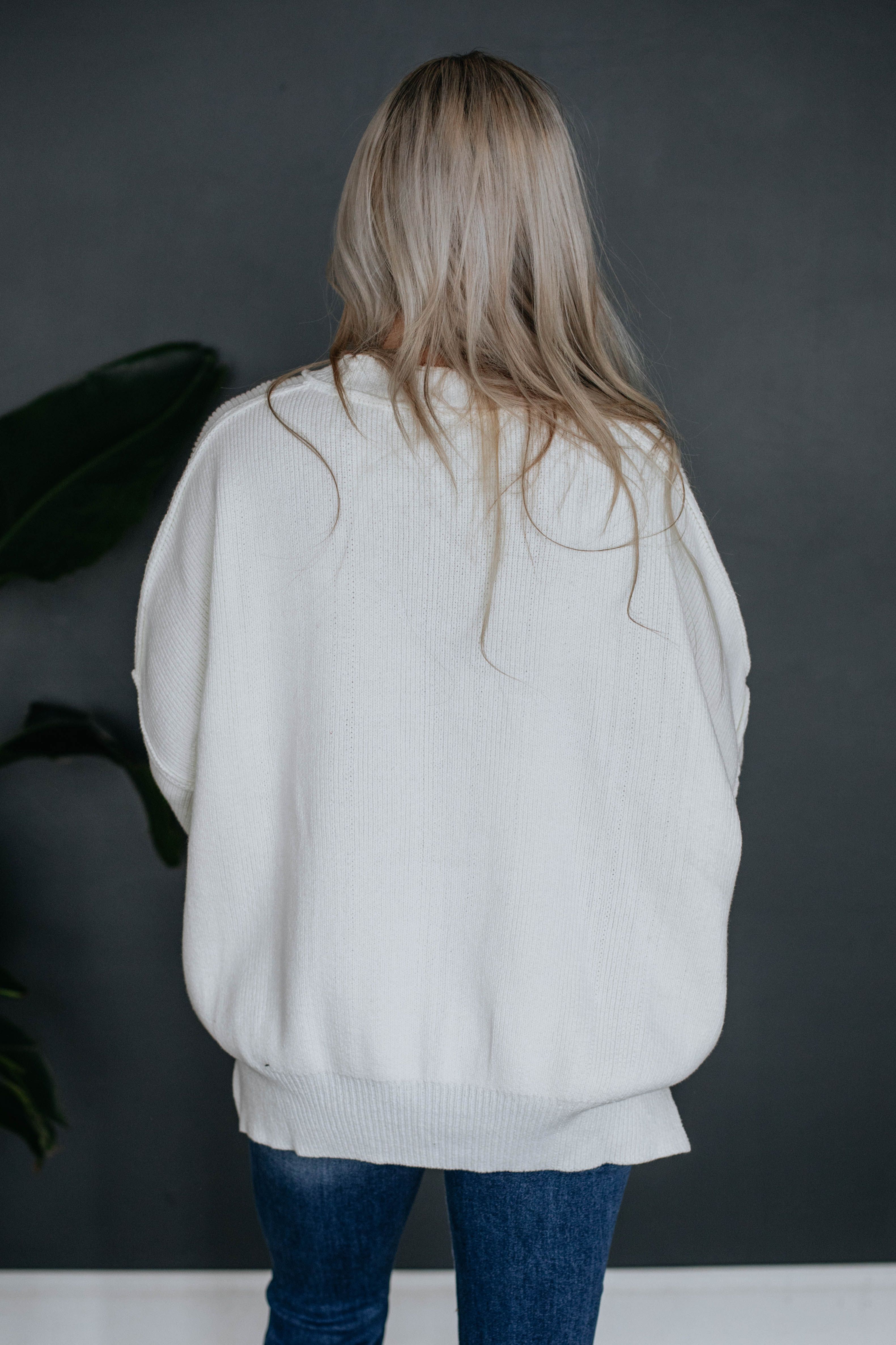 Dallas Oversized Sweater - Ivory sold by Wild Oak Boutique product image thumbnail 4